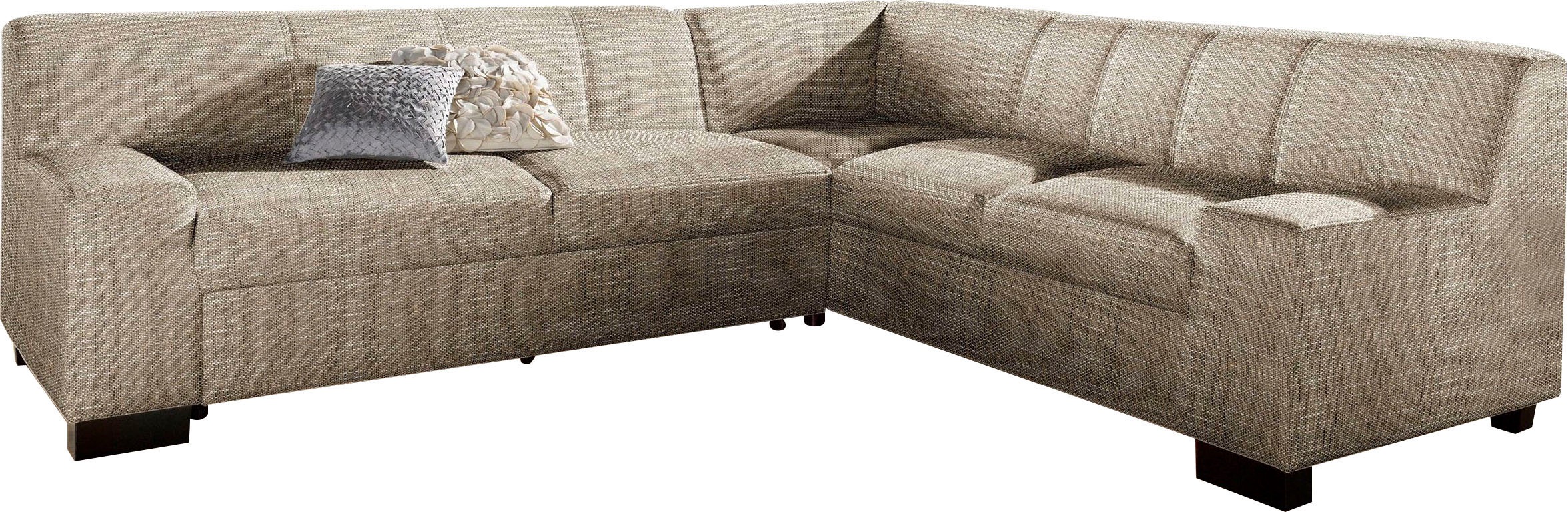 DOMO collection Ecksofa "Norma Top, elegant und modern, flache Armlehnen, L günstig online kaufen