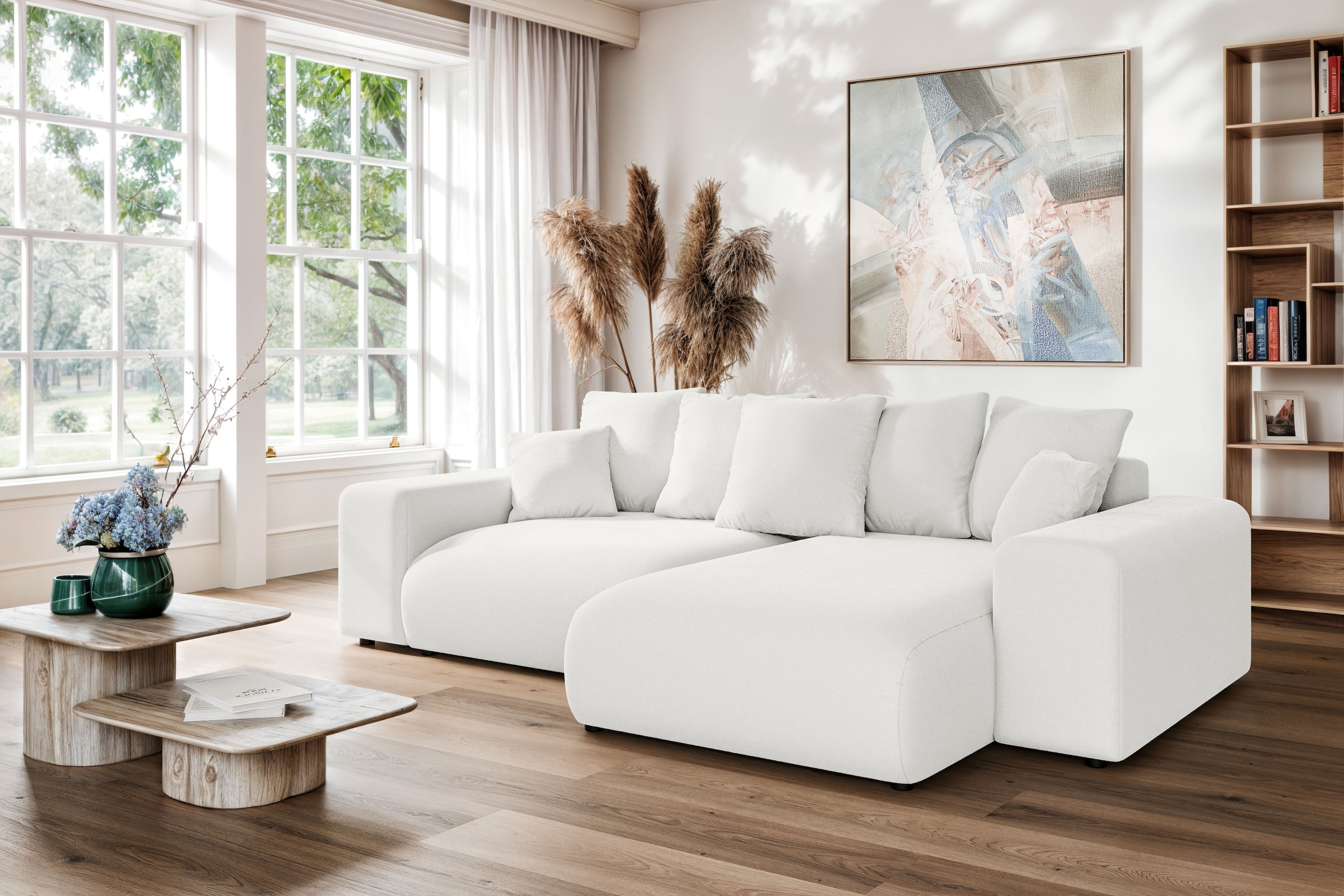 Home affaire Ecksofa "LAKESIDE mit Bettfunktion und Bettkasten, B/T/H 257/1 günstig online kaufen