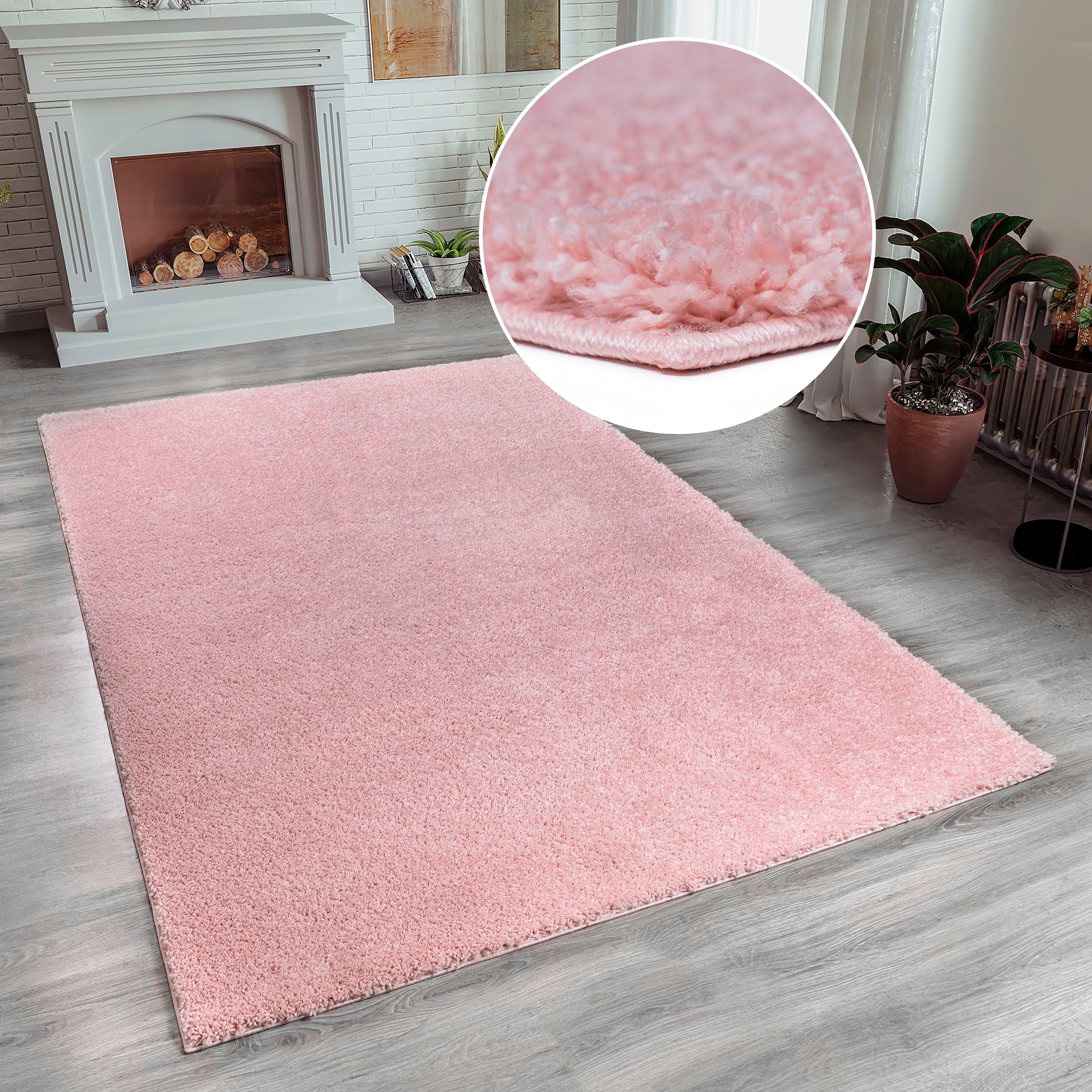 Teppich, | und kaufen 30«, Uni Hochflor-Teppich rechteckig, besonders affaire »Shaggy kuschelig BAUR Home Farben, weich