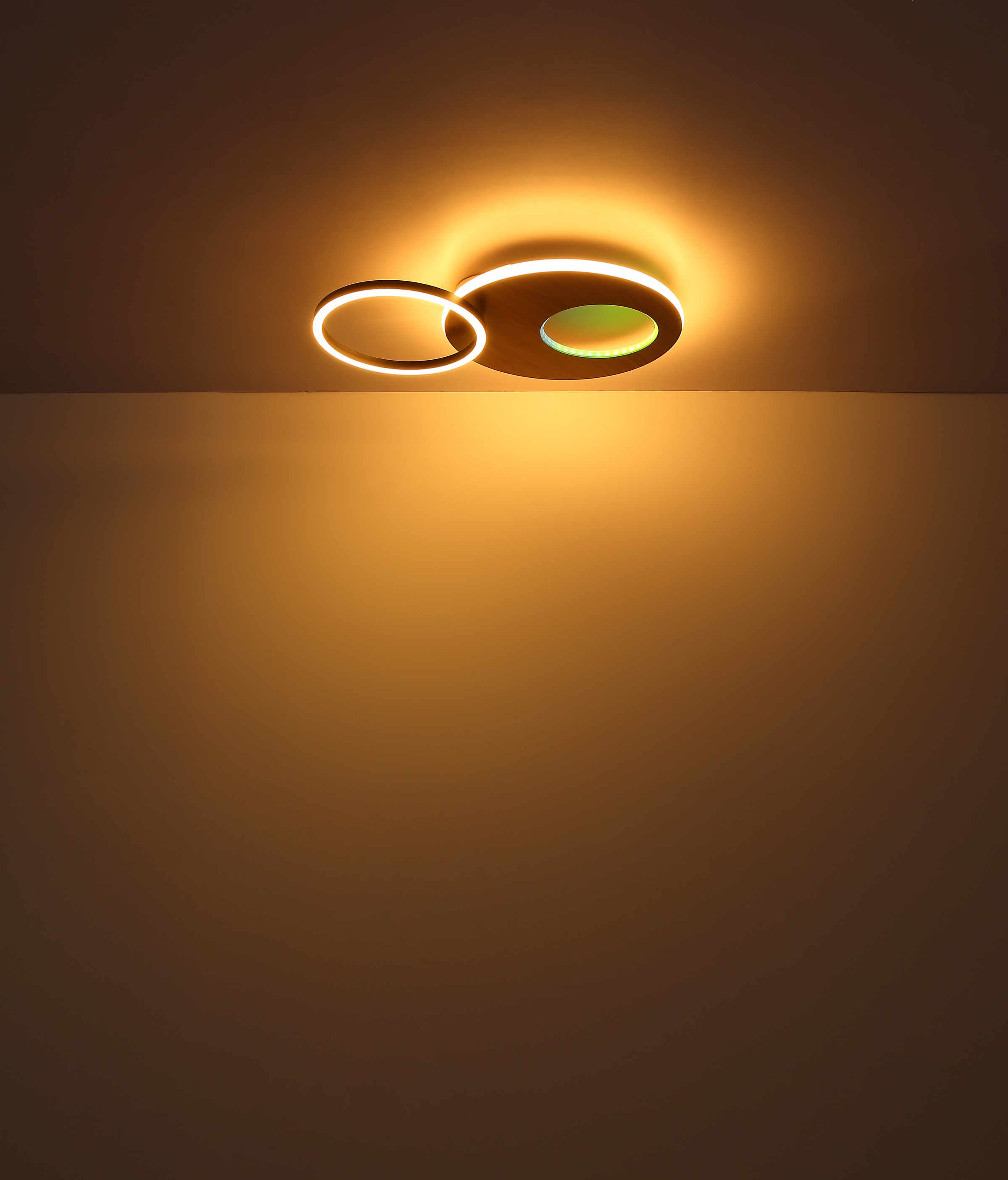 GLOBO LIGHTING LED Deckenleuchte »FORSI«, Leuchtmittel LED-Modul | LED fest integriert, Deckenlampe/Wohnzimmer/Schlafzimmer/modern/Holz