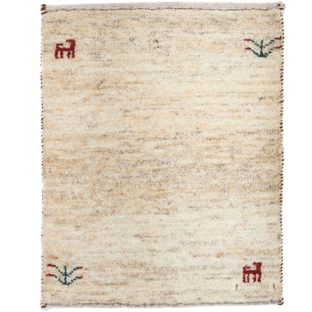 morgenland Wollteppich »Gabbeh - Loribaft Perser - 60 x 40 cm - beige«, rechteckig