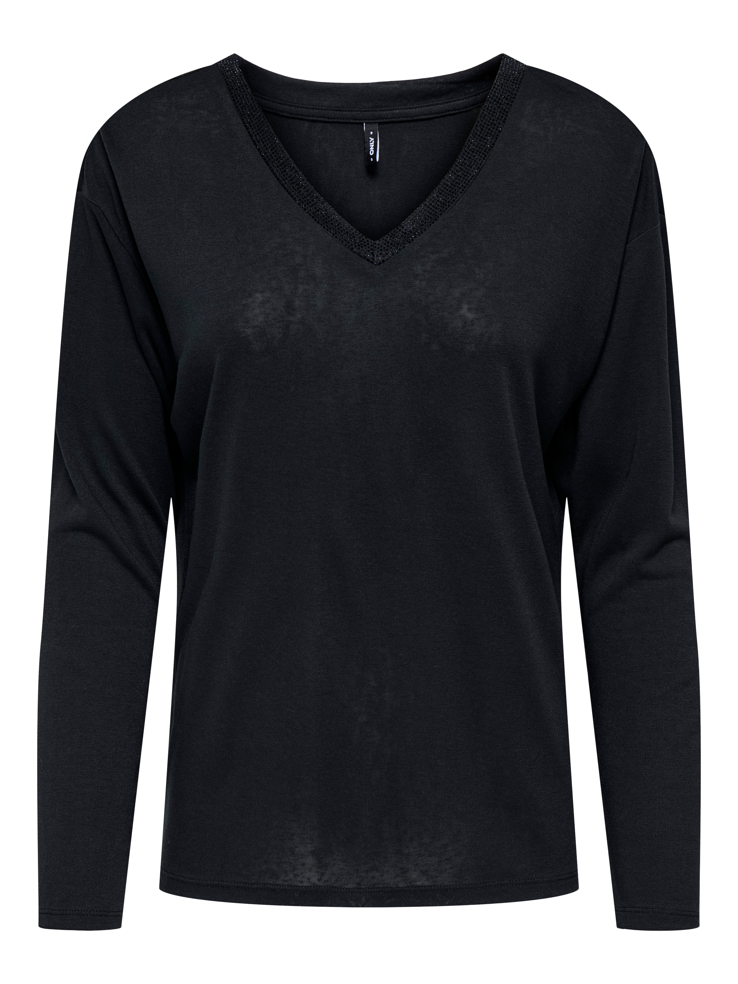 ONLY Langarmshirt "ONLHENRIETTA L/S V-NECK SHINE TOP JRS" günstig online kaufen