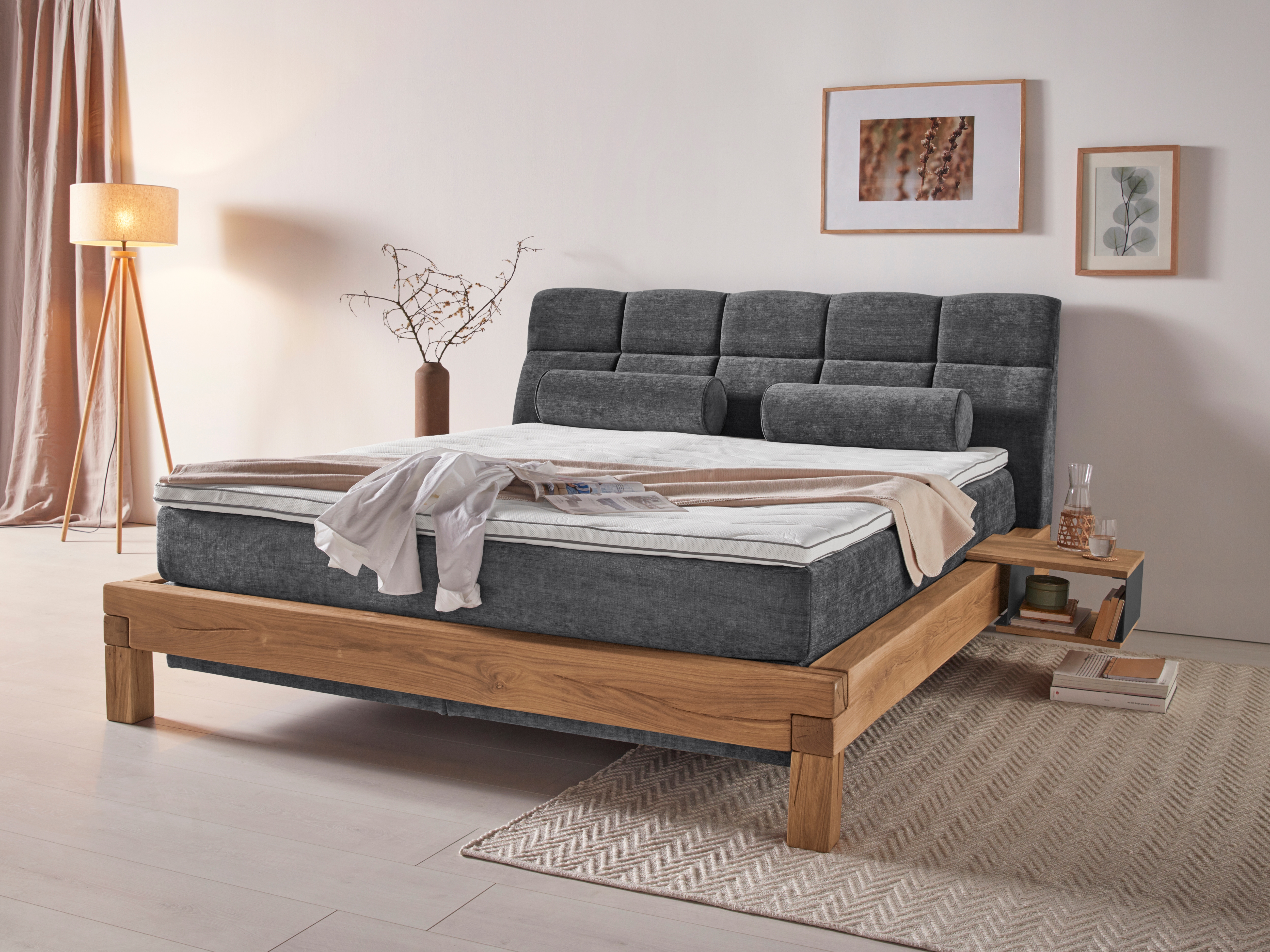 Home affaire "Villads" Liegefläche: 180/200 cm, Inside-Boxspring-Unterbau, recycelte Stoffe