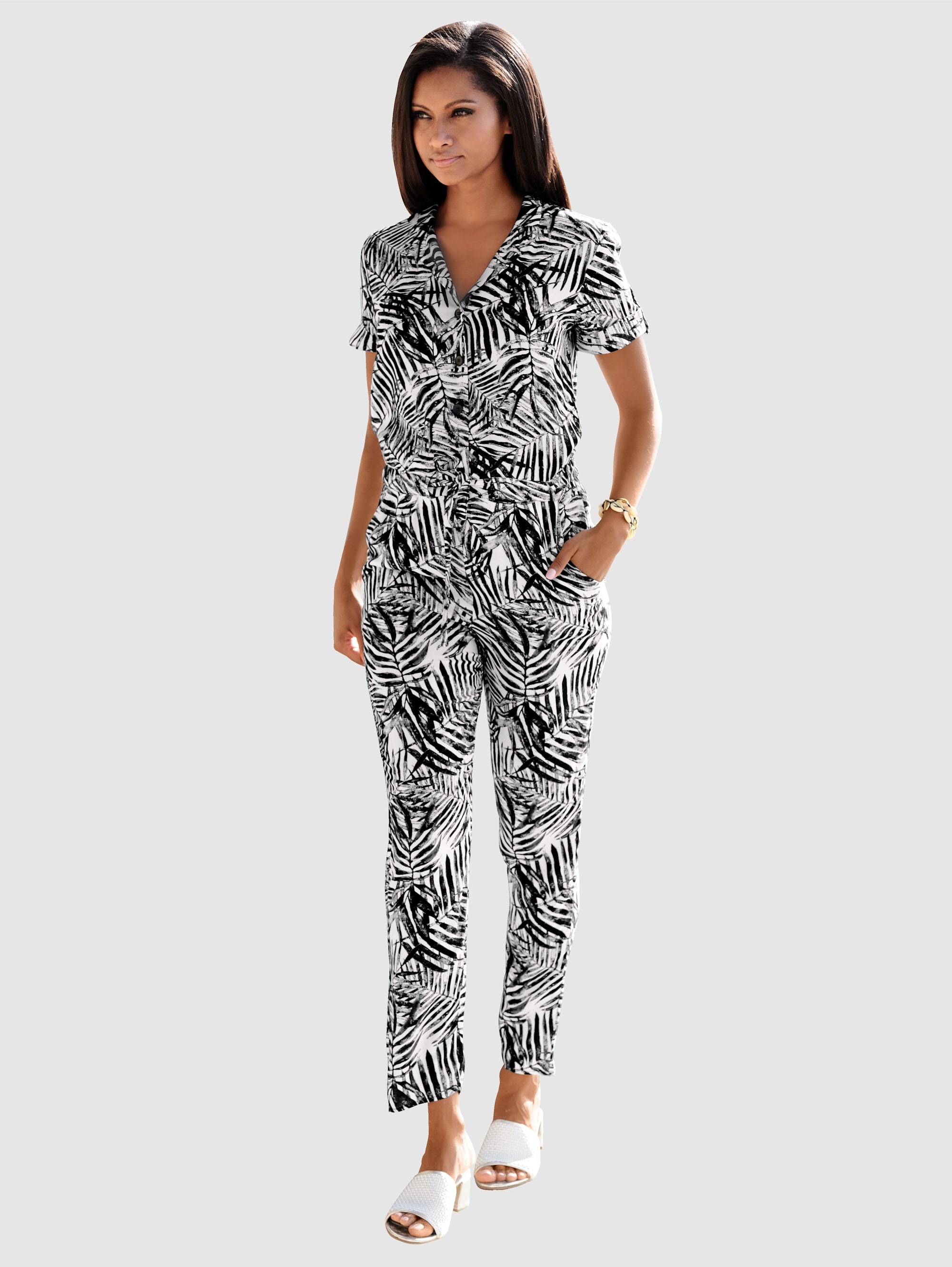 Overall mit Farndruck