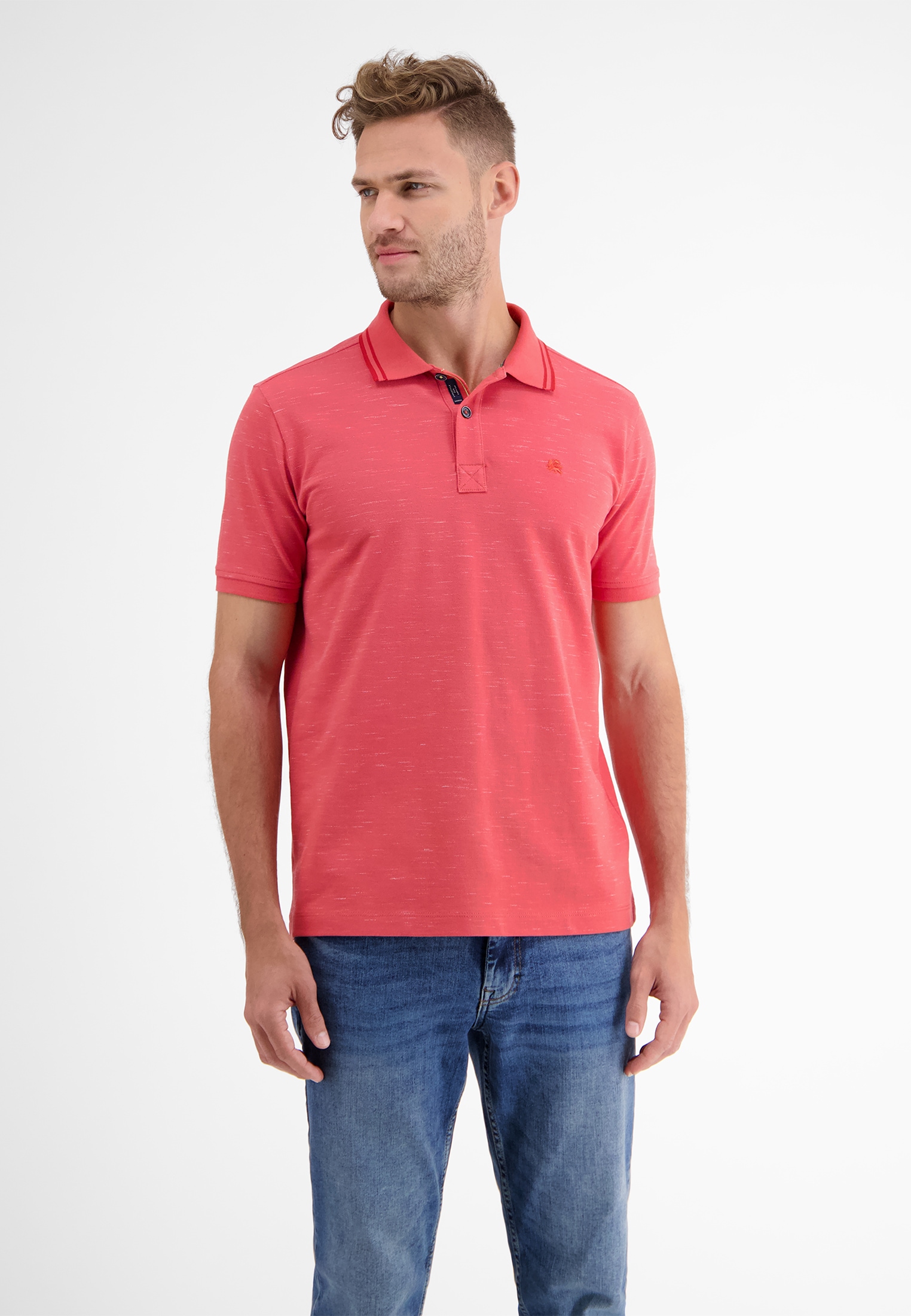 LERROS Poloshirt "LERROS Poloshirt in Two-Tone-Piqué" günstig online kaufen