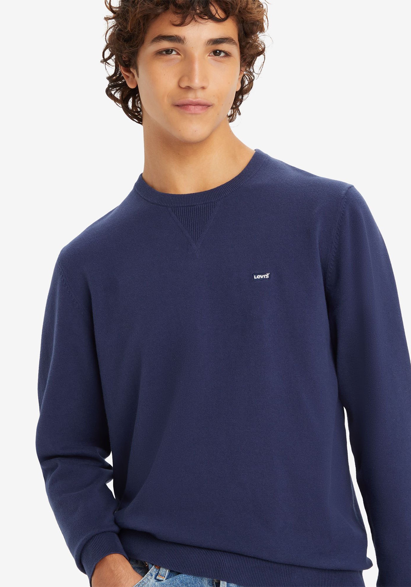 Levis Rundhalspullover "LIGHTWEIGHT HM SWEATER" Feingerippte Abschlüsse günstig online kaufen