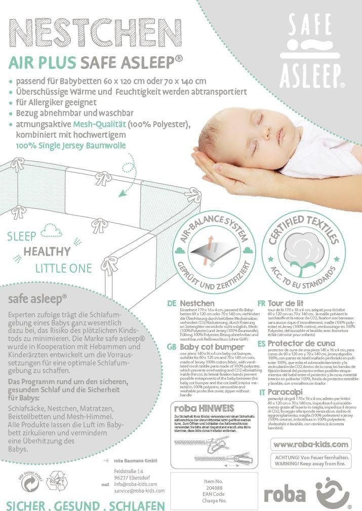 roba® Bettnestchen »Air PLUS safe asleep®, miffy®«