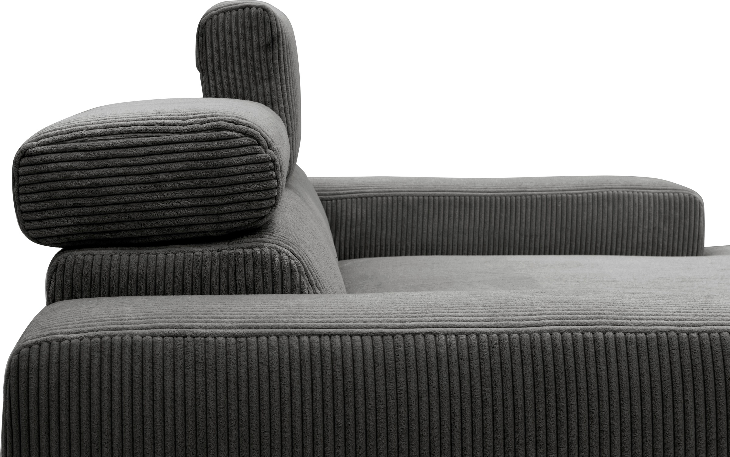 DOMO collection Ecksofa »Brandon Sitzbelastung 140 kg, kleine Ausführung B/T/H: 214/100/80 cm«, Mit Kopfteilverstellung, auch in Leder und Cord, L-Form