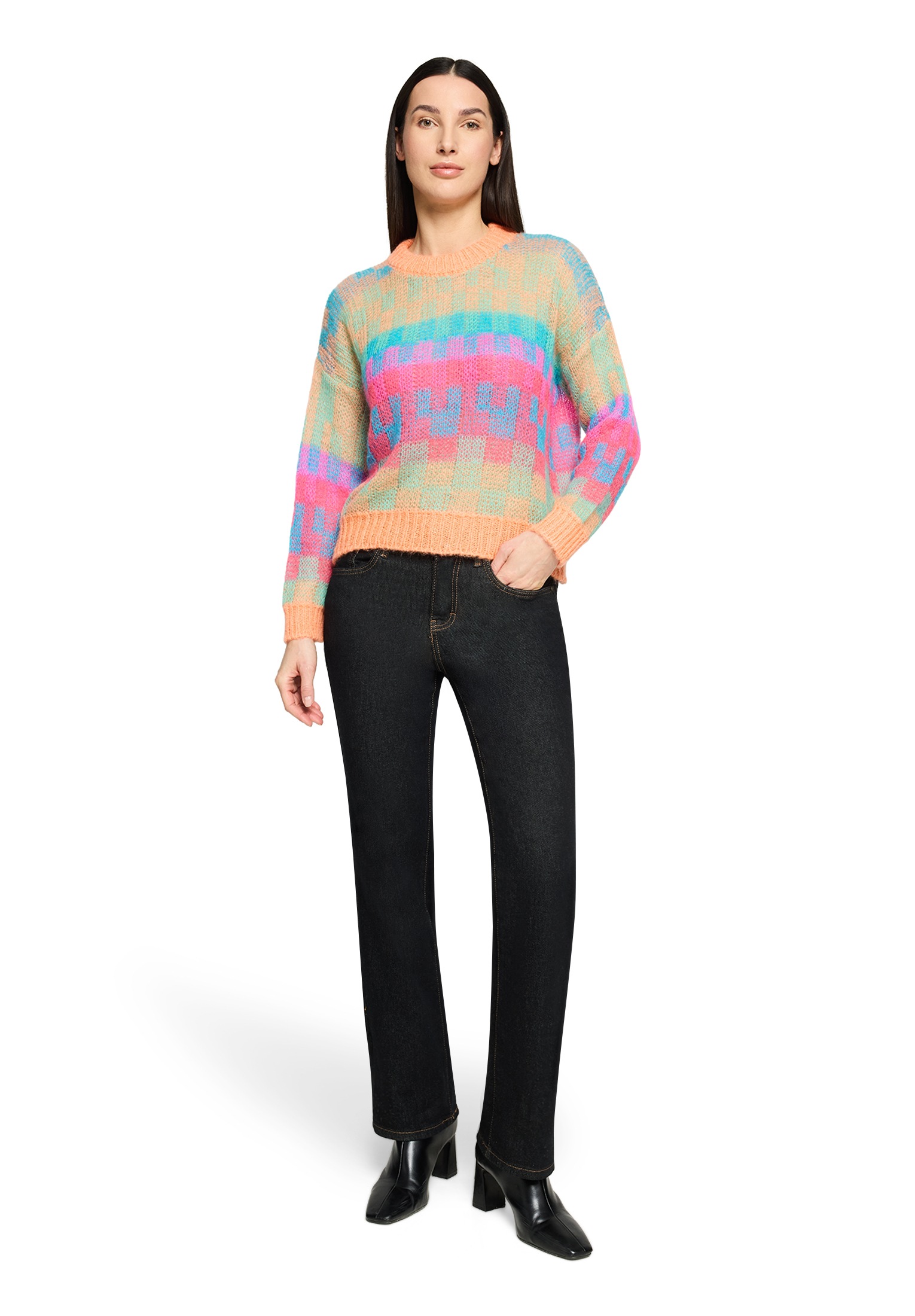 Cartoon Strickpullover "Damen mit Rundhalsausschnitt" 1 tlg. günstig online kaufen