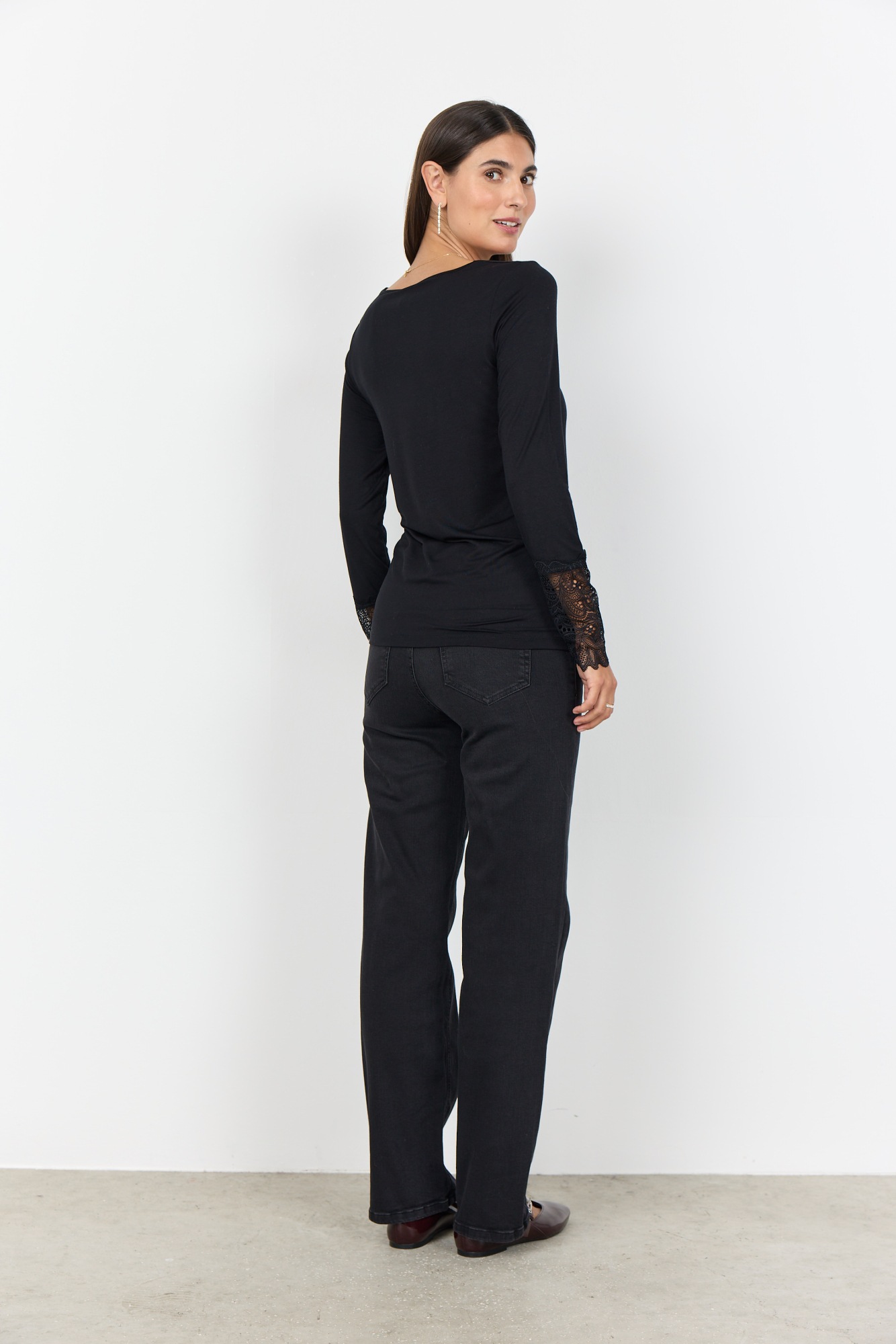 soyaconcept Langarmshirt »SC-MARICA 226« Viskosemischung, Spitze