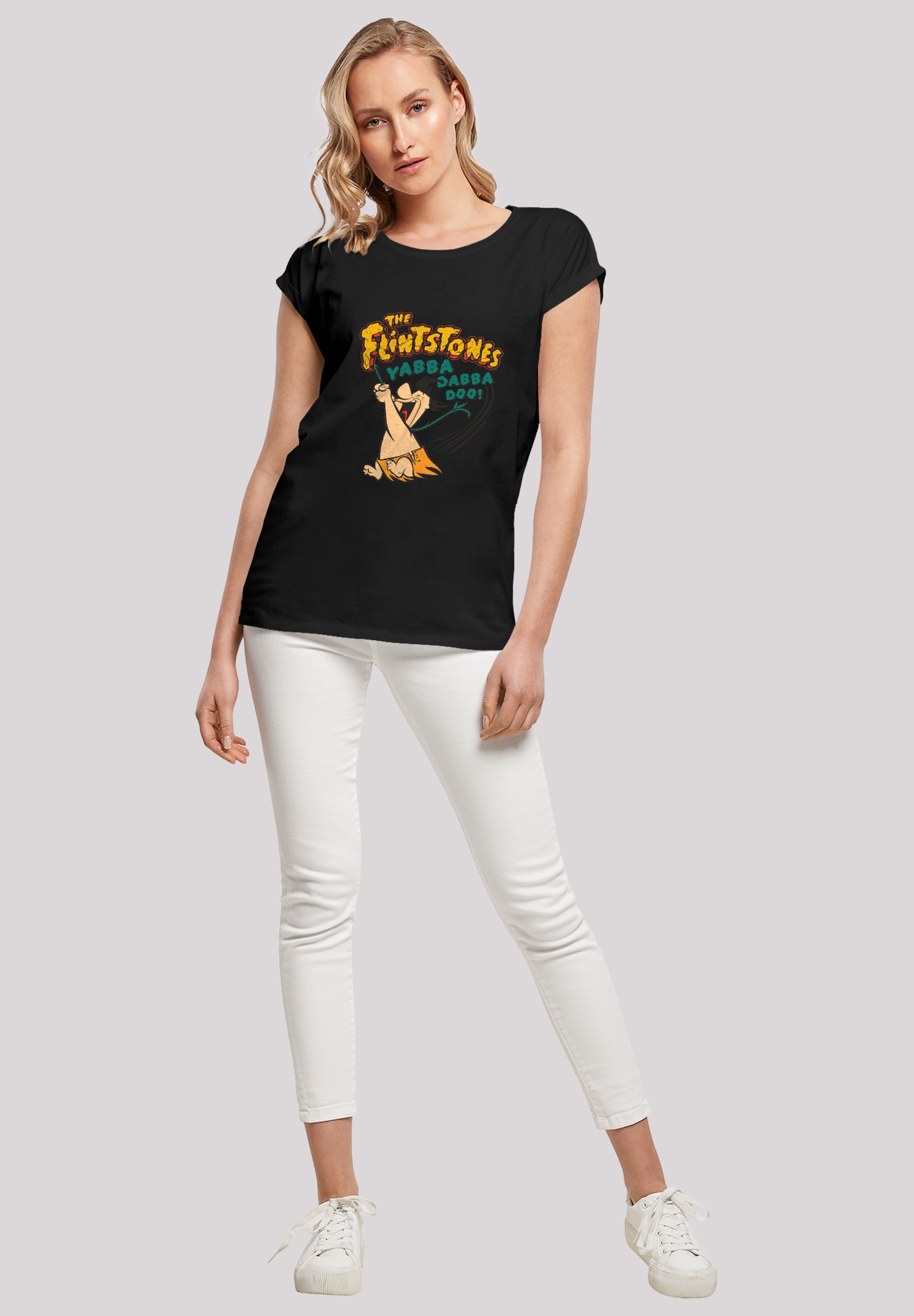 F4NT4STIC T-Shirt »Die Familie Feuerstein Fred Yabba Dabba Doo«, Print