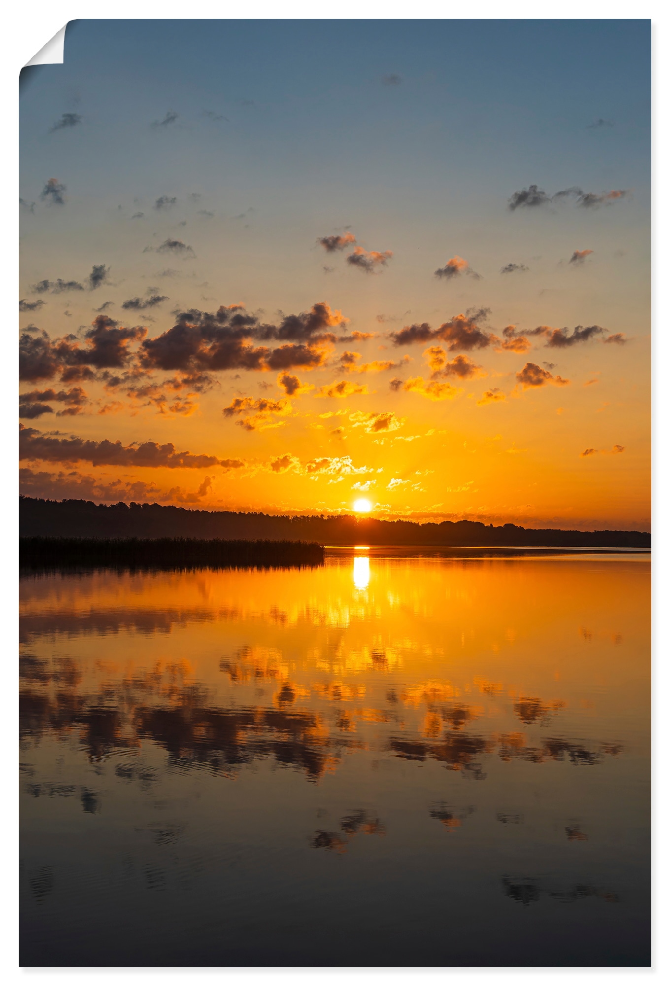 Artland Wandbild "Sonnenaufgang in Seedorf am Schaalsee" 1 Stk. tlg. als Alubild, Leinwandbild, Poster, Wandaufkleber in verschied. Größen