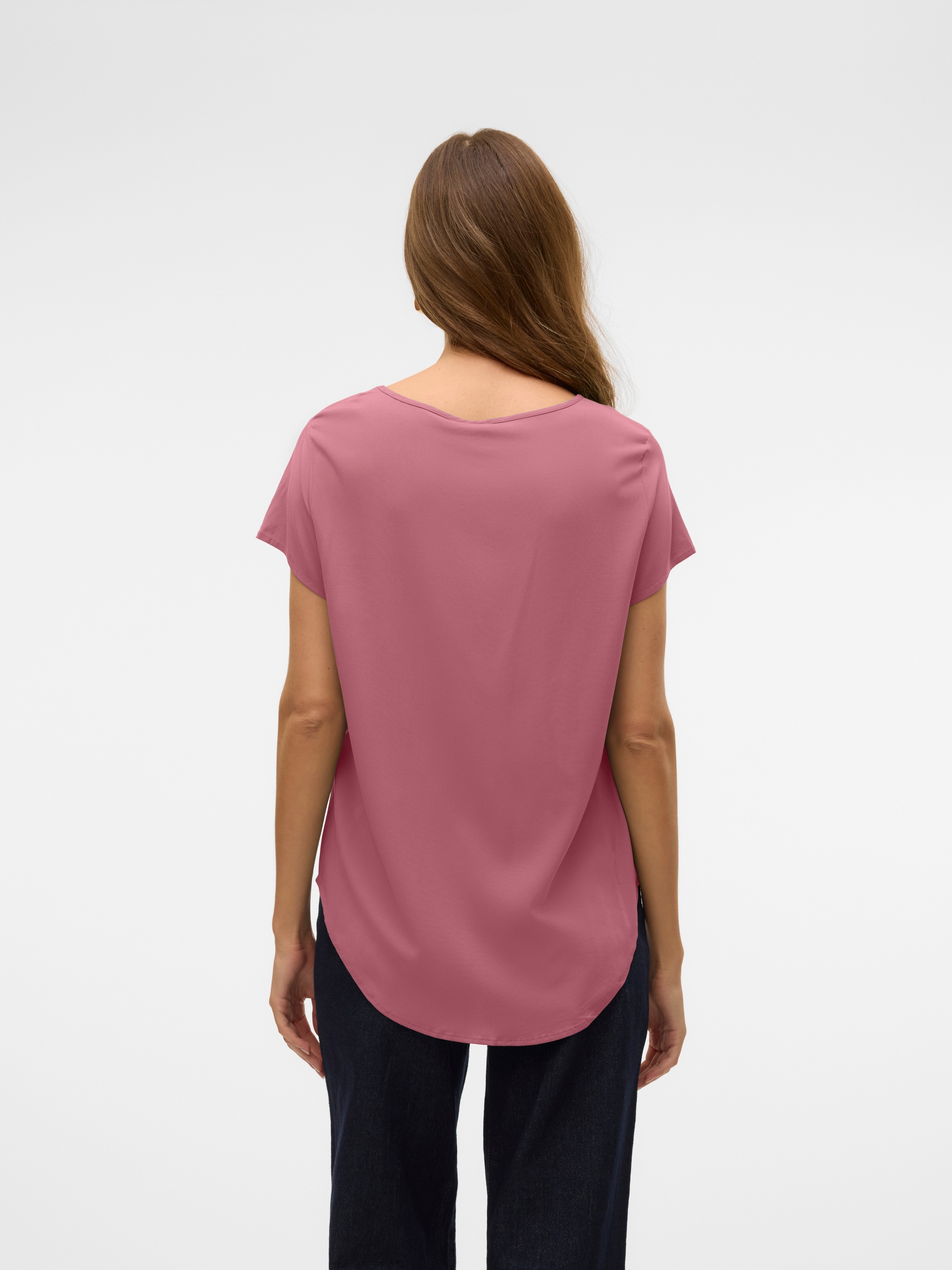 Thumbnail - Vero Moda Blusenshirt "VMBELLA SS TOP WVN GA NOOS" Viskosemischung, abgerundeter Saum