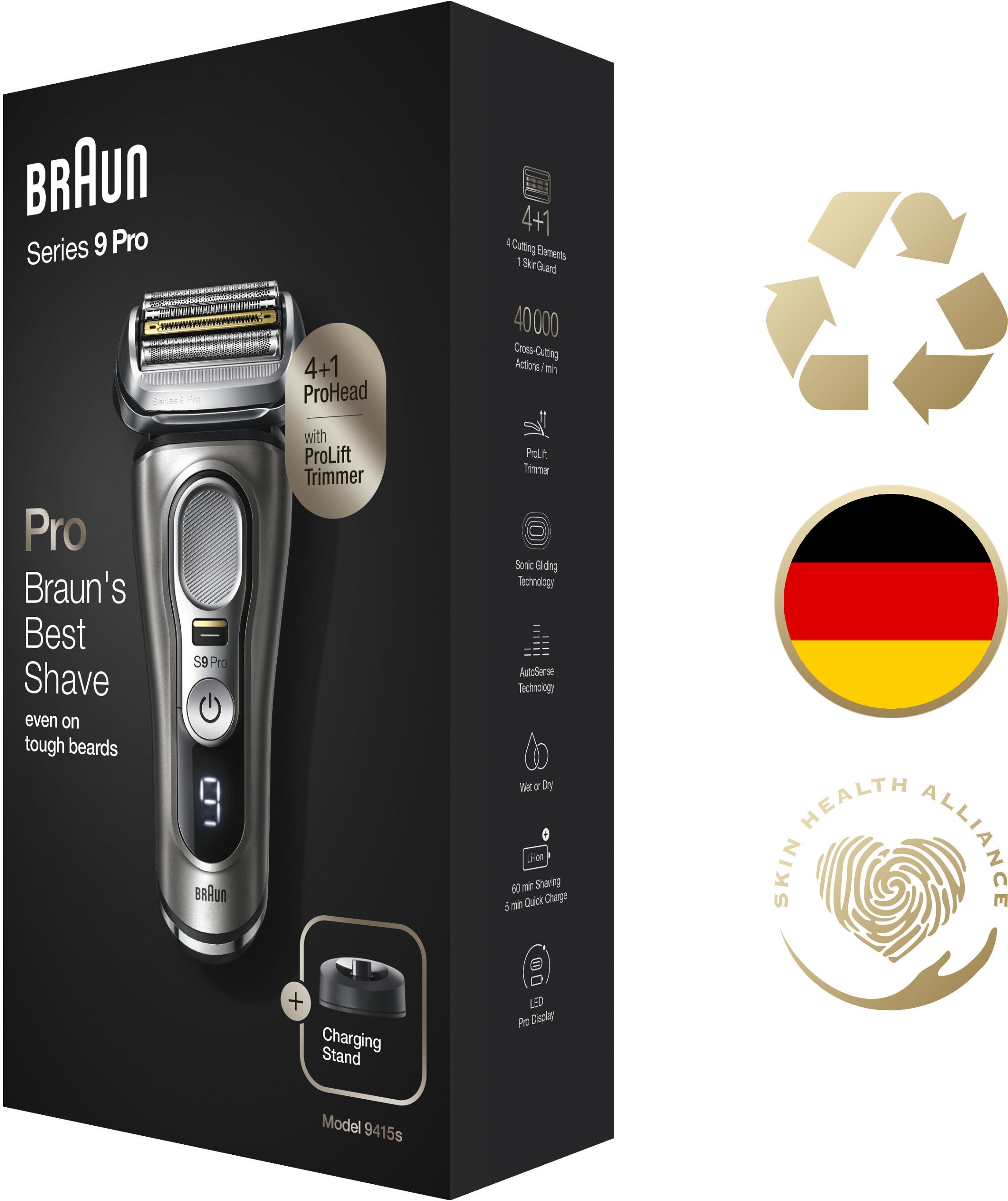 Braun Elektrorasierer »Series 9 Pro 9496cc«, 5-Stufen-Reinigungs- und  Ladestation, 1 St. Aufsätze, Wet&Dry, 4+1 Scherkopf bestellen bei OTTO