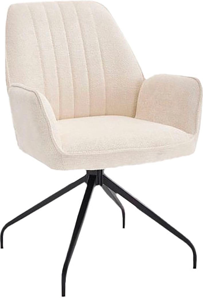 Home affaire Drehstuhl "Campanet" () 2 Stk. Bouclé moderner Drehstuhl mit g günstig online kaufen