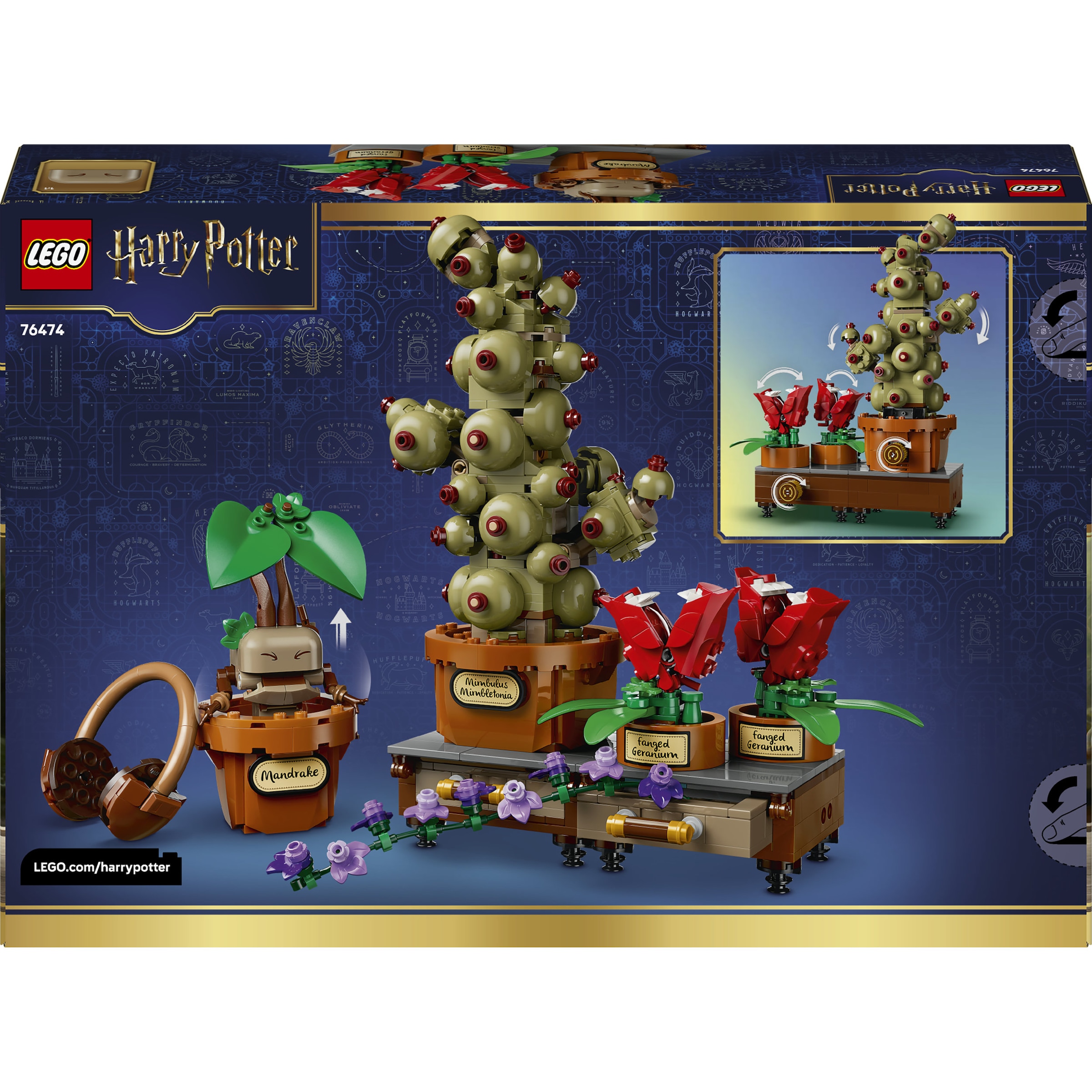 LEGO® Konstruktionsspielsteine »Schloss Hogwarts: Kräuterkunde-Pflanzen (76474), LEGO Harry Potter« Made in Europe