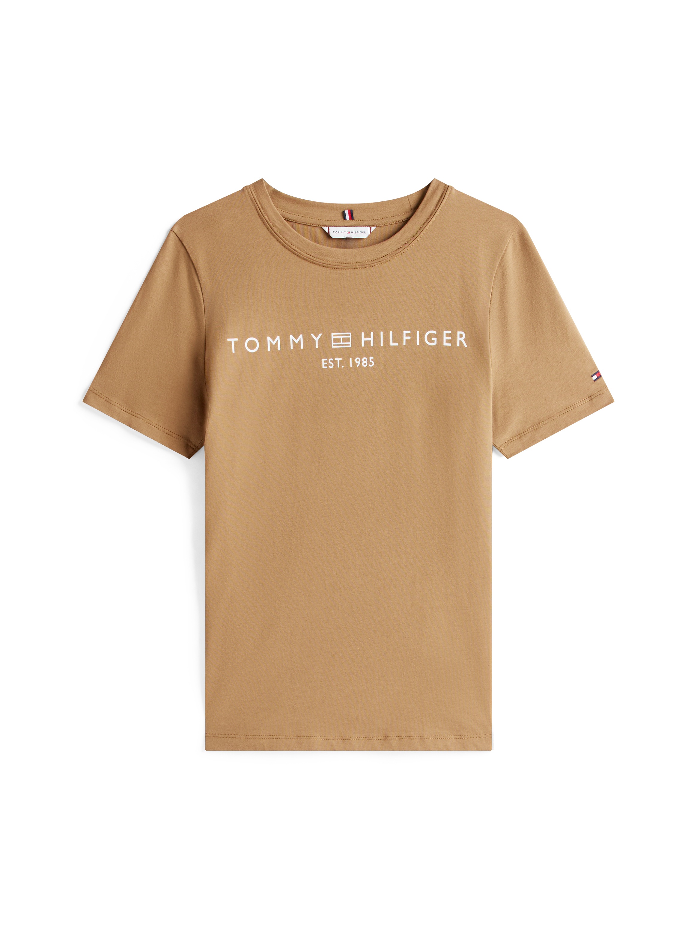 Thumbnail - Tommy Hilfiger Kurzarmshirt "REG CORP LOGO C-NK mit Logoschriftzug und Stickerei" Baumwolle