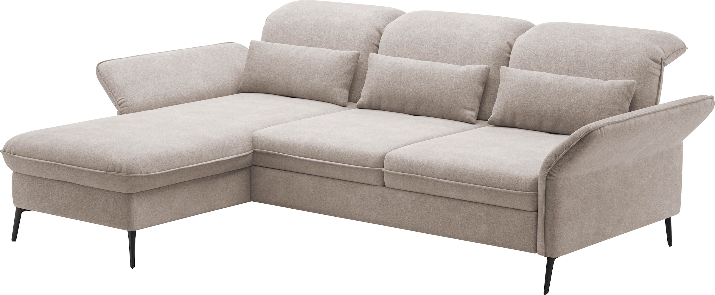sit&more Ecksofa »Emely«, mit Sitztiefenverstellung optional mit Bettfunktion und Bettkasten