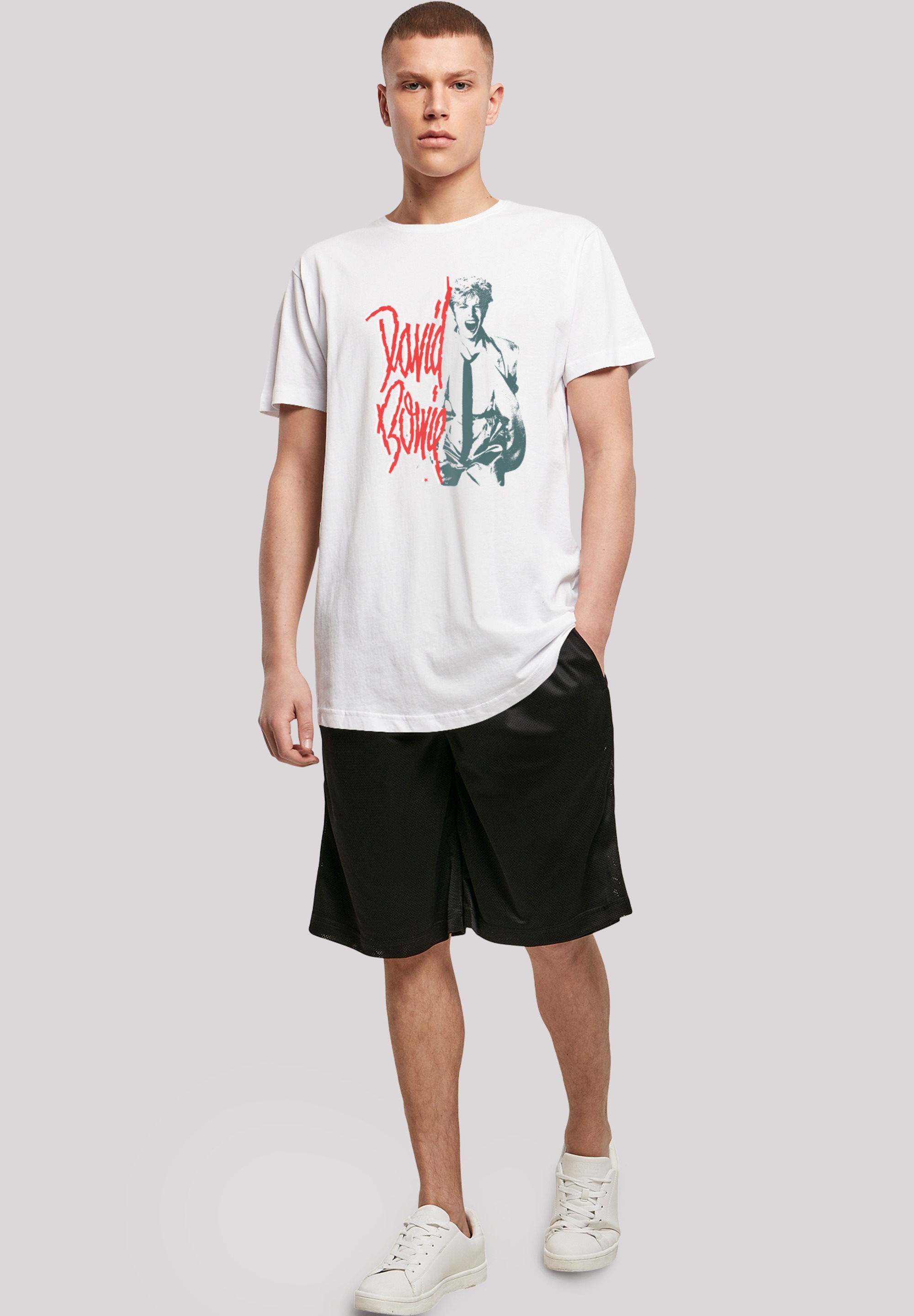 F4NT4STIC T-Shirt »David Bowie Mono Shout«, Print