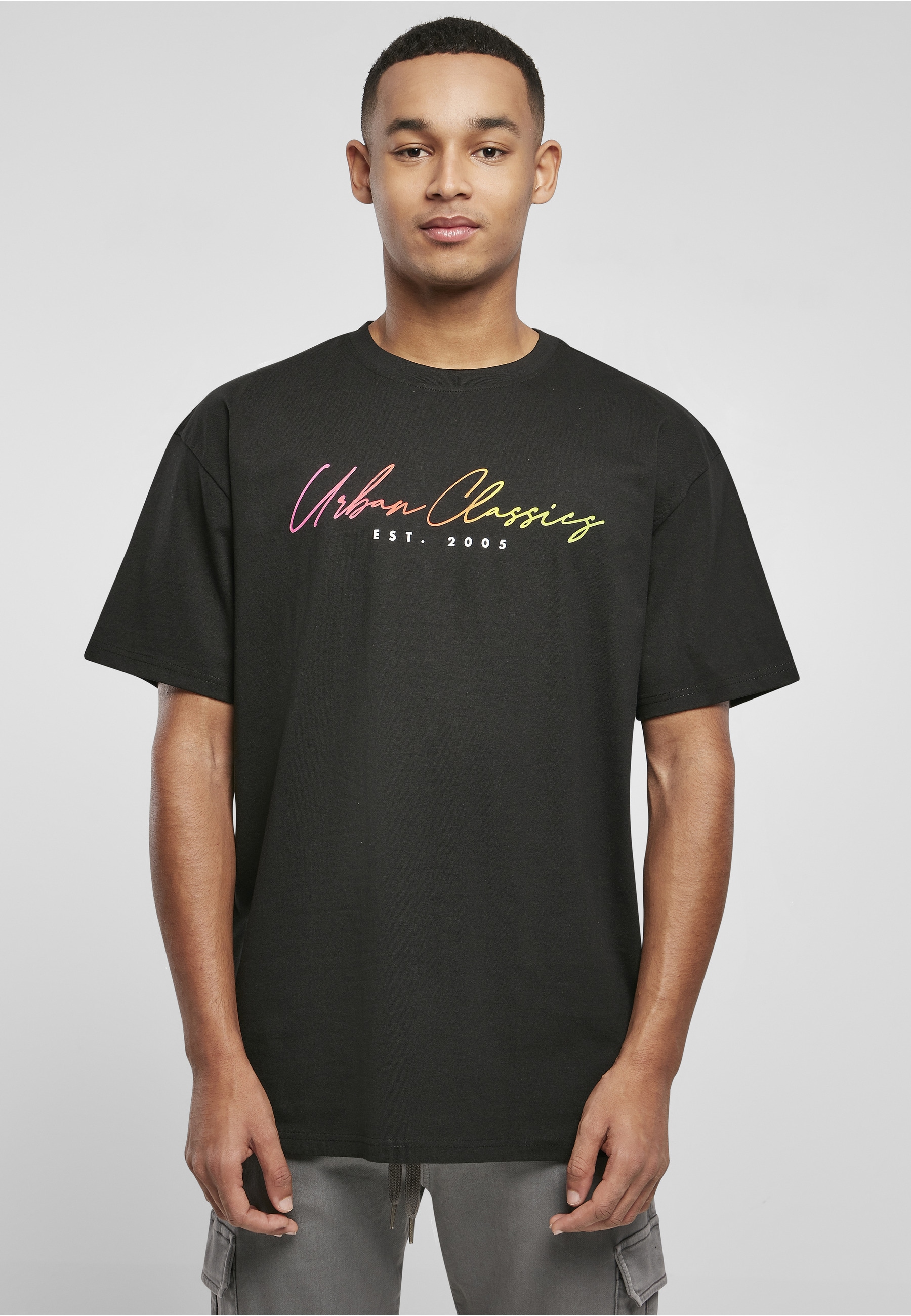 URBAN CLASSICS T-Shirt »Urban Classics Herren Script Logo Tee« 1 Stk.