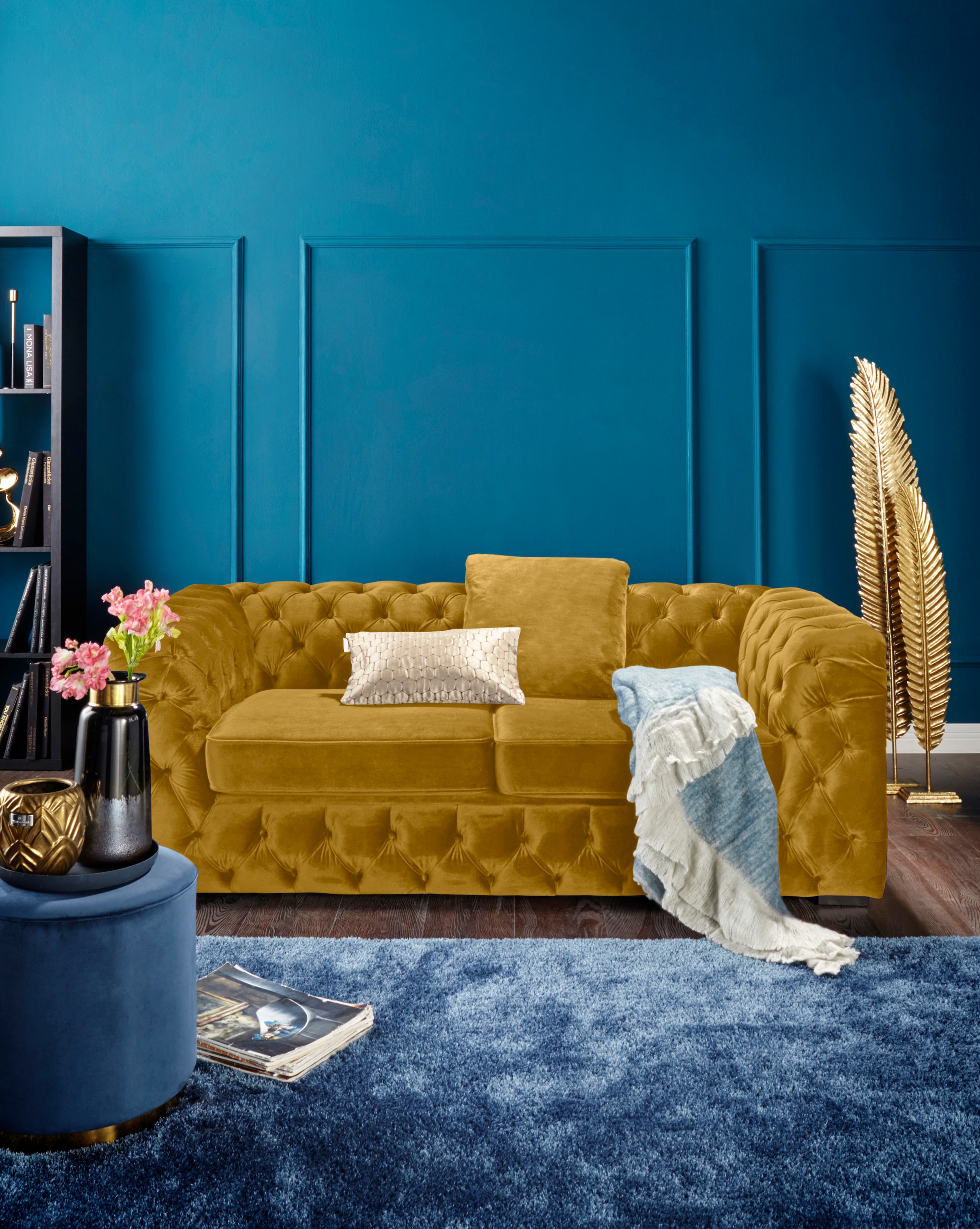 Guido Maria Kretschmer Home&Living Chesterfield-Sofa »Kalina«, mit klassischer Chesterfield-Knopfheftung