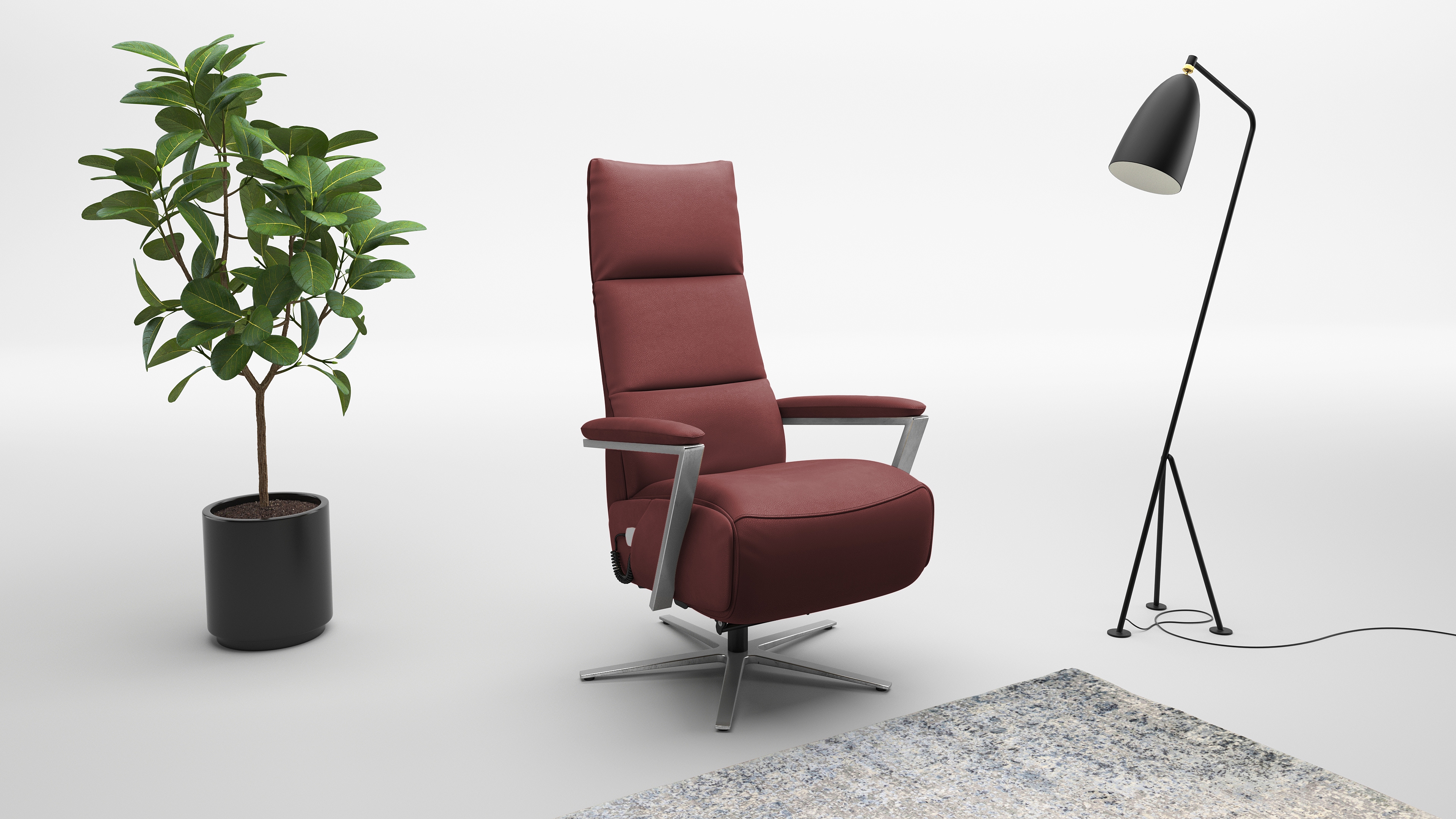 sit&more TV-Sessel "Vario Comfort, inkl. Kopfteilverstellung & 360 Drehfunktion" inkl. Herz-Waage-Funktion & 3 Motoren, Höhe der Armlehnen 62cm