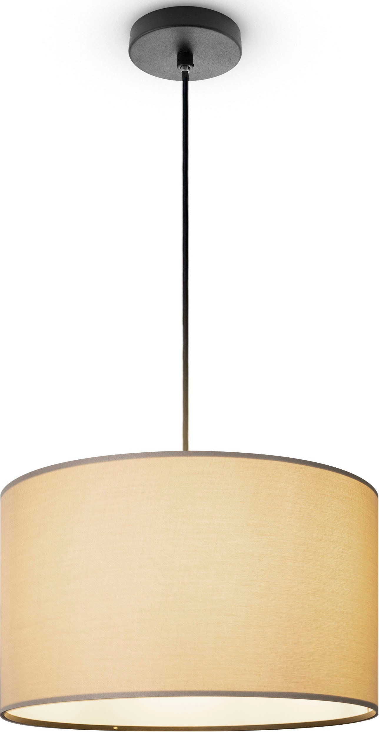 Paco Home Pendelleuchte »HUGO UNI COLOR«, 1 flammig, Leuchtmittel E27 | ohne Leuchtmittel, Deckenlampe LED Wohnzimmer Und Schlafzimmer, Unifarben, Deko E27