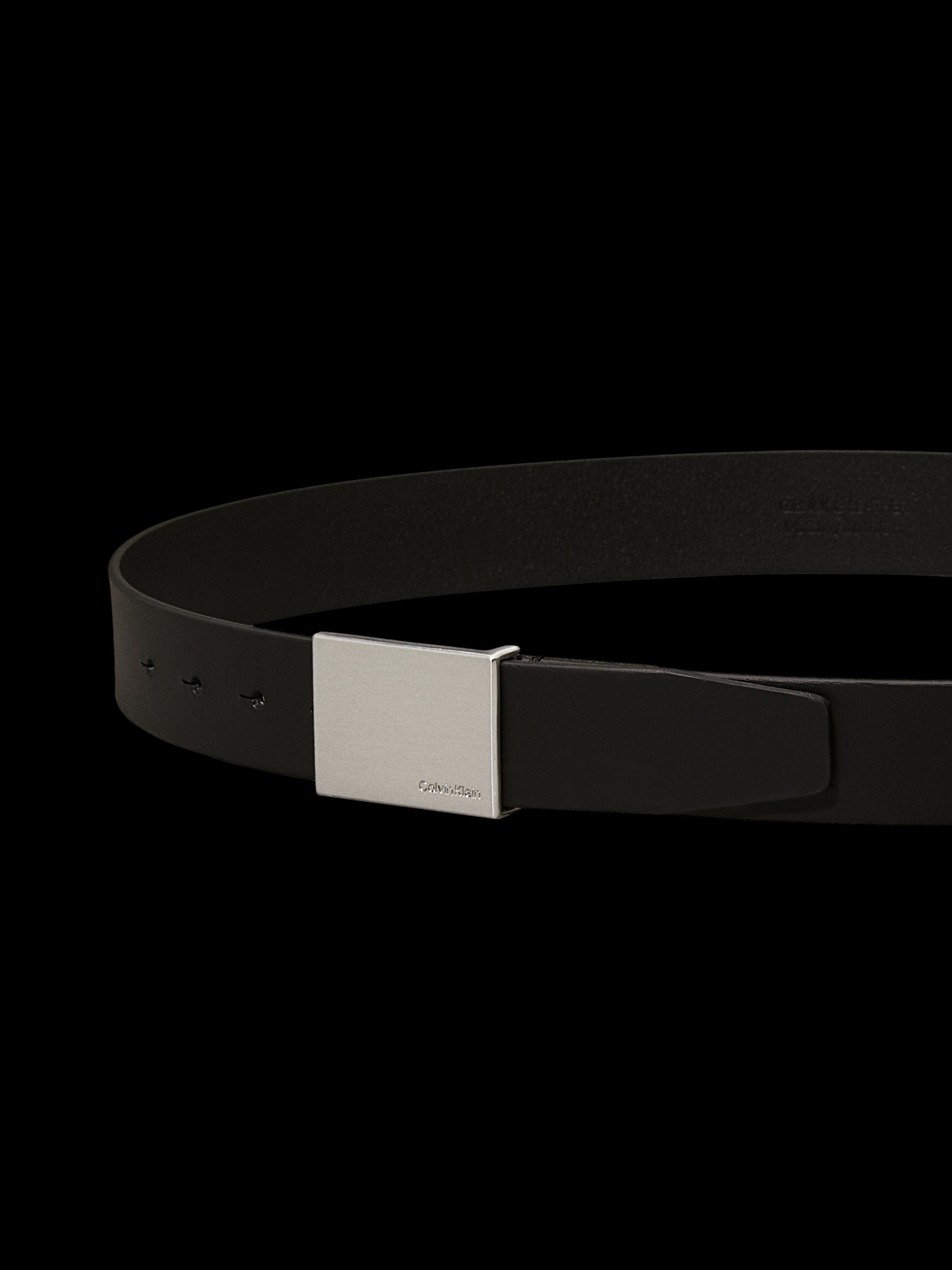 Calvin Klein Ledergürtel »FORMAL PLAQUE BELT 3.5CM« Schnalle aus gebürstetem Metall