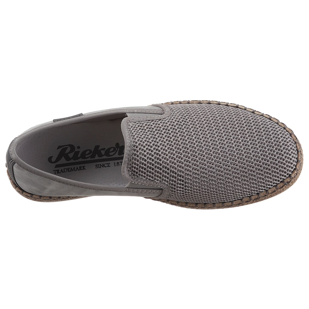 Rieker Espadrille, Sommerschuh, Slipper, Freizeitschuh im Materialmix