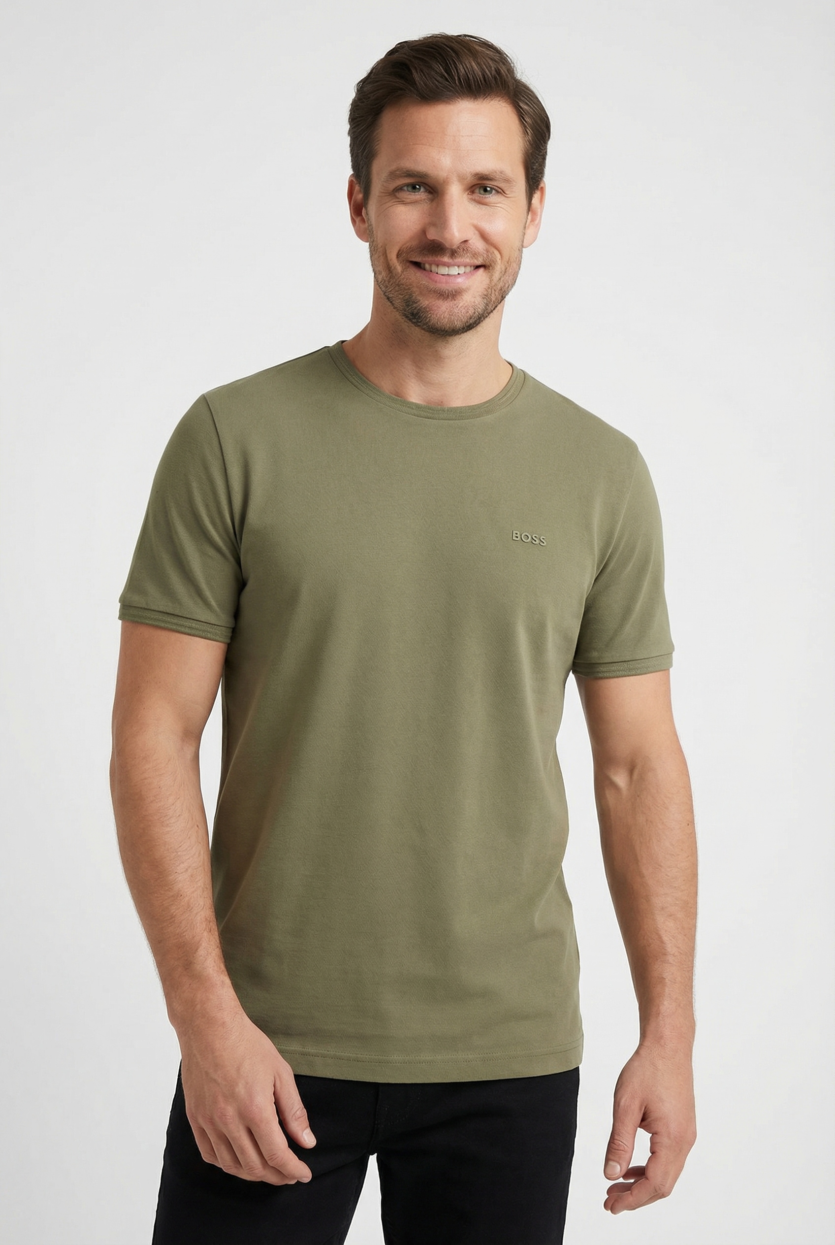 BOSS GREEN T-Shirt "Taul Stretch-Baumwoll-Pique" aus softem Stretch-Baumwoll-Piqué, Regular Fit, Kühlend