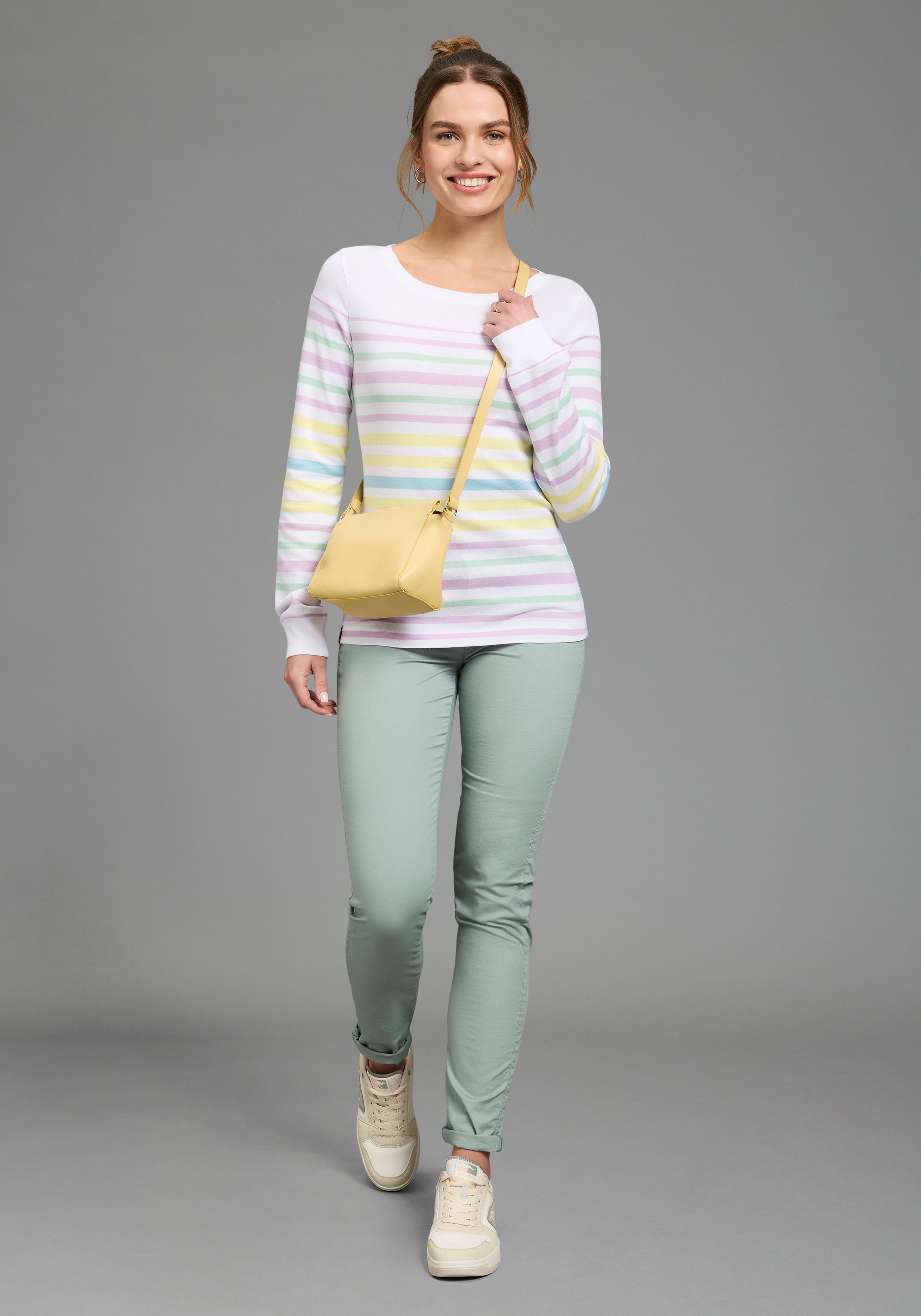KangaROOS Long Sleeve Shirt Women White/Pastel Size 48/50 3