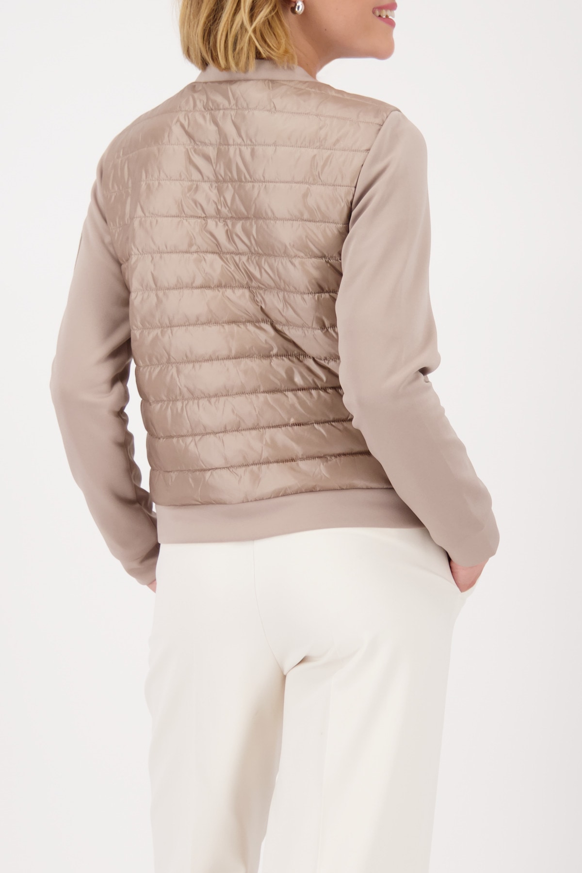 Monari Steppjacke »Jacke Stepp + Neopren«, ohne Kapuze, Regular fit mit Rundhalsausschnitt