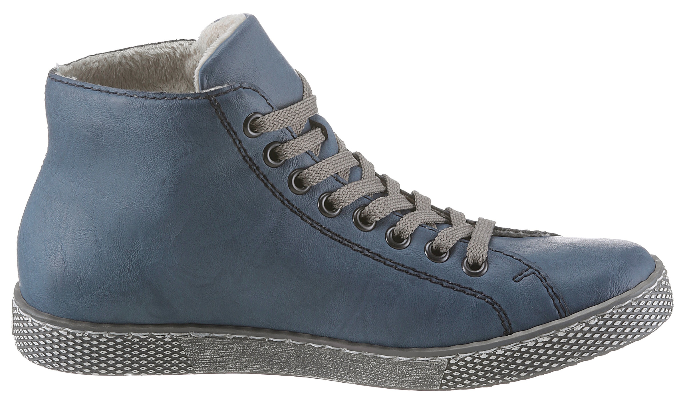 Rieker Schnürboots, Schnürstiefelette, Casual-Boots mit Reißverschluss außen