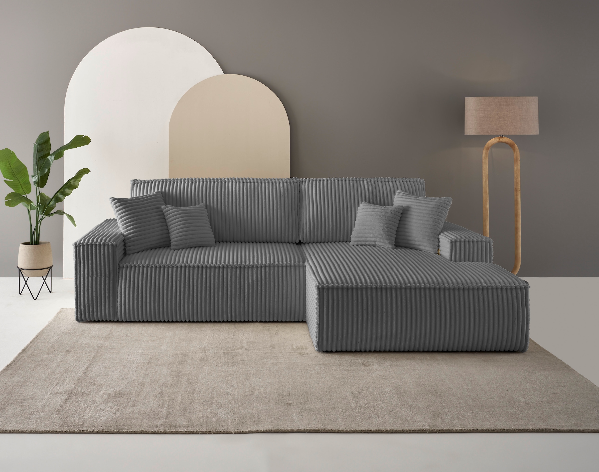 OTTO home Ecksofa "FINNLEY, L-Form 257 cm, Schlafsofa" mit Bettkasten, in B günstig online kaufen