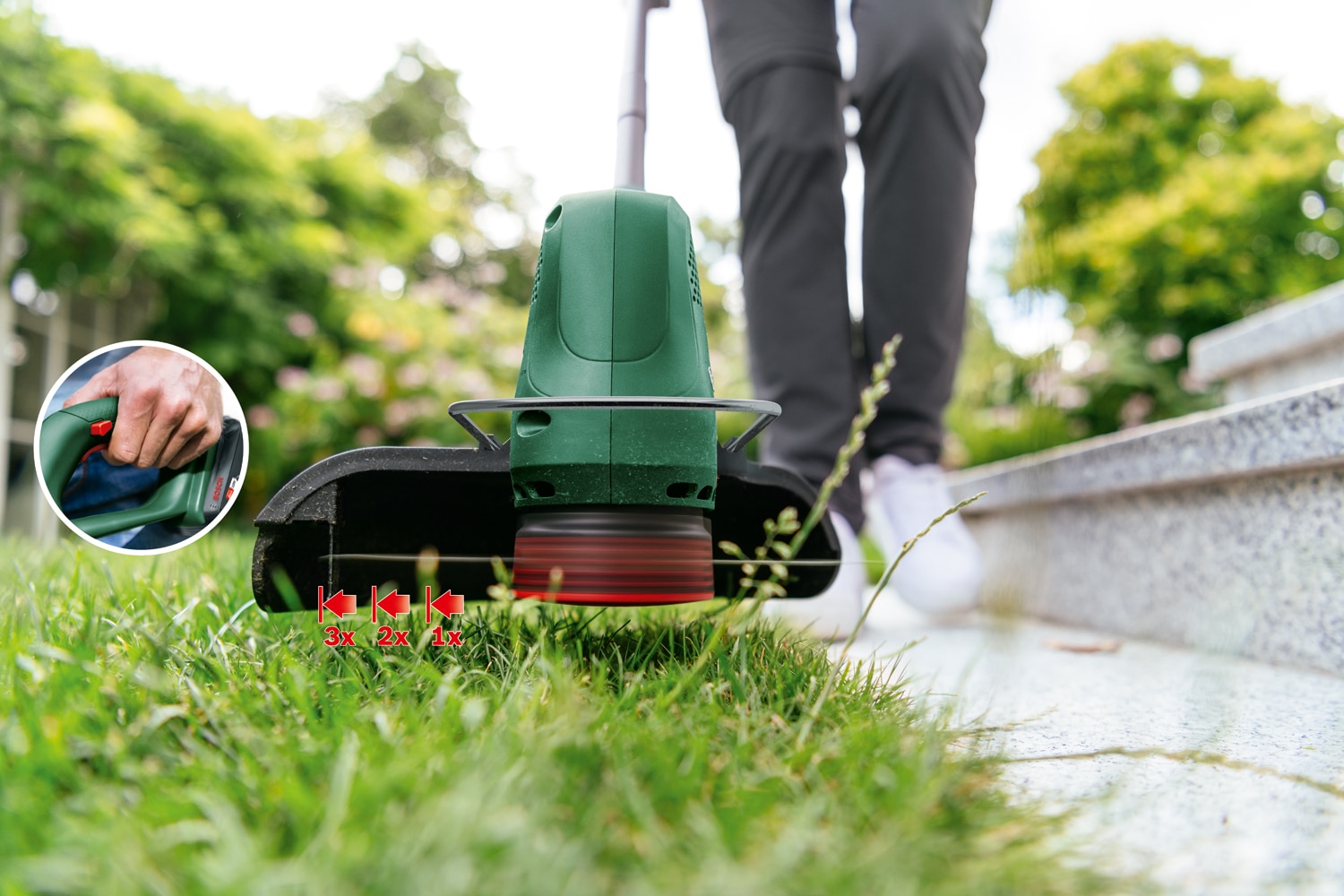 Bosch Home & Garden Akku-Rasentrimmer »Easy GrassCut 18 V-230 Solo«, inkl. Ersatzfadenspule, ohne Akku und Ladegerät