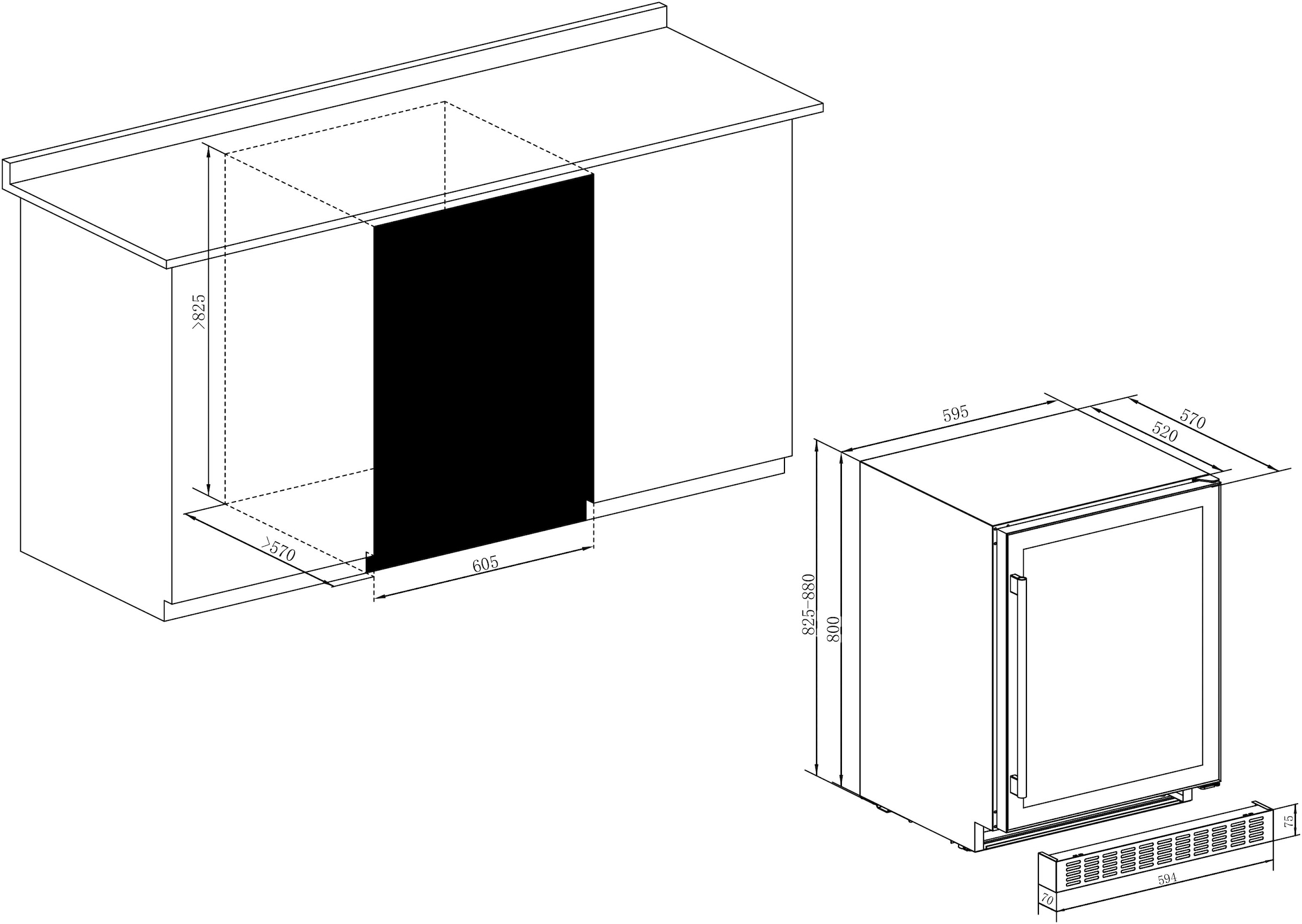 Amica Weintemperierschrank »WK 341 111 E«, kaufen 0,75l, Standkühlschrank 46 online á Standardflaschen für | BAUR