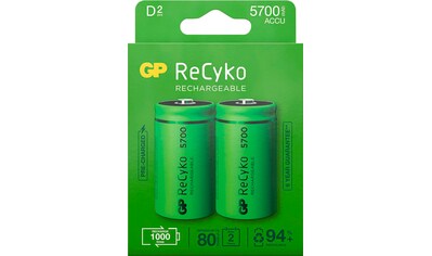 GP Batteries Akku »2er Pack D Mono Akku GP NiMH 5700 mAh ReCyko 1,2V«, D, 5700 mAh kaufen