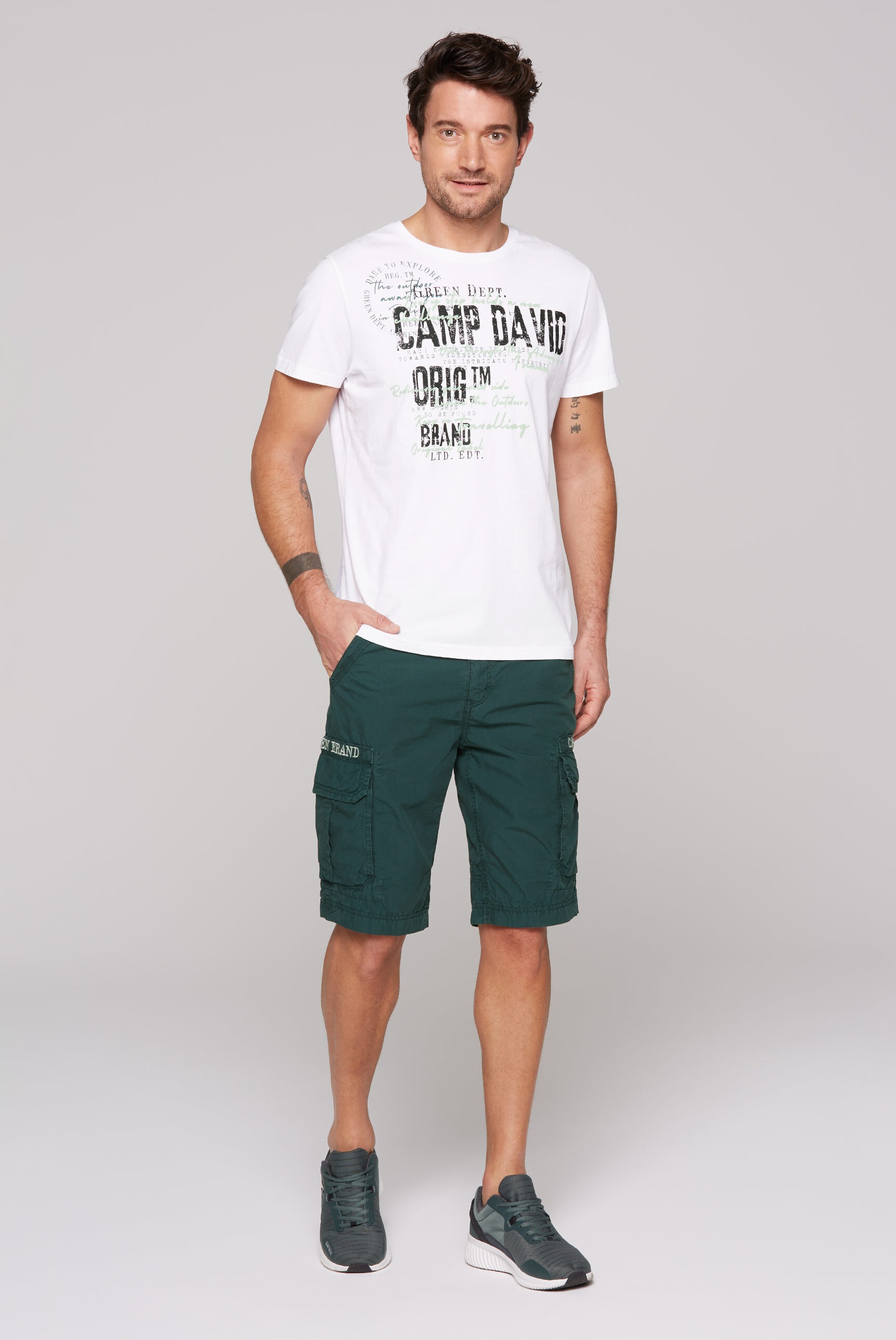 CAMP DAVID Rundhalsshirt, aus Baumwolle