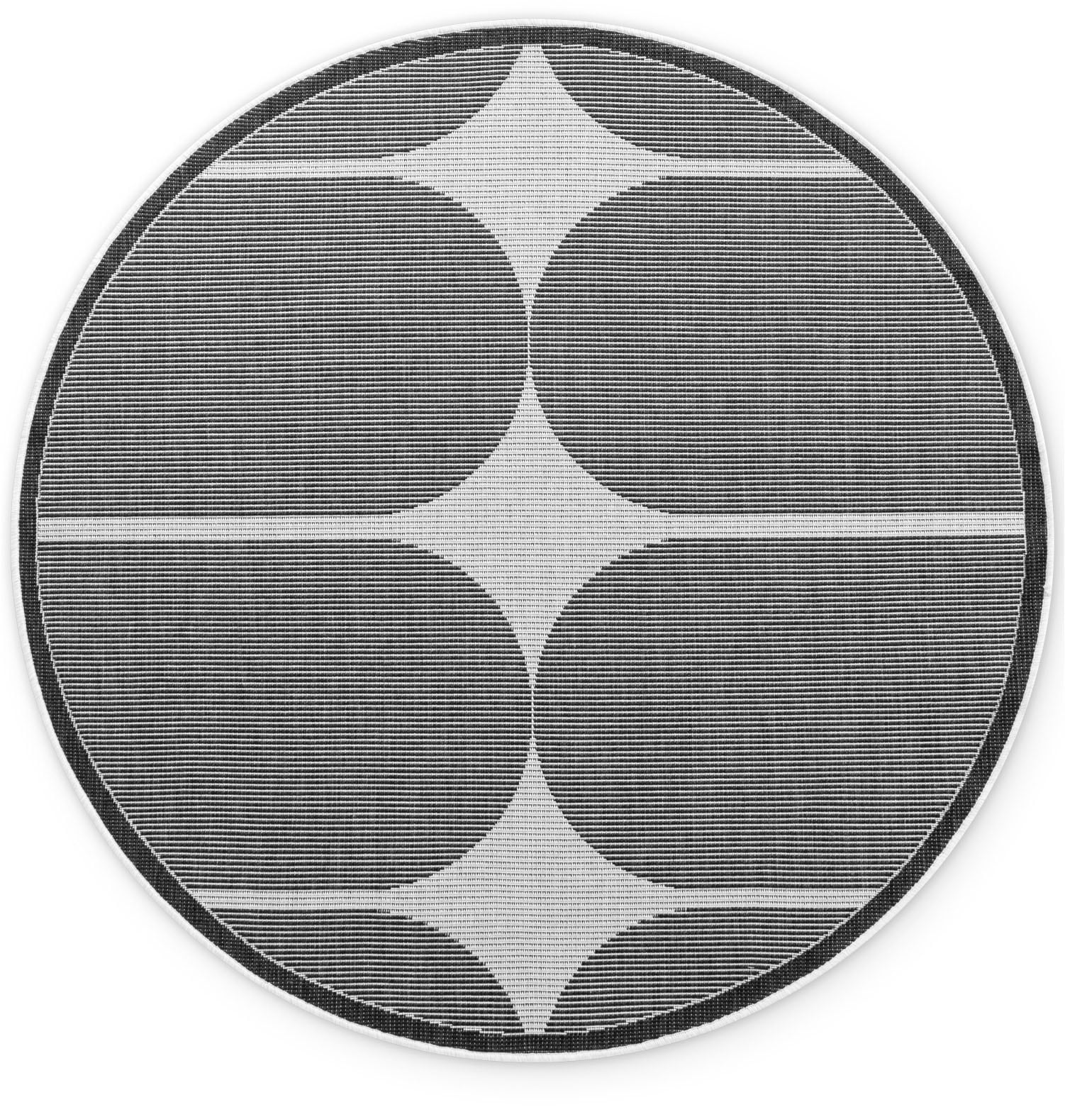 NORTHRUGS Outdoorteppich »Bowen Wendeteppich«, rund, 5 mm Höhe, In und Outdoor, Flachgewebe, wetterfest, pflegeleicht, robust