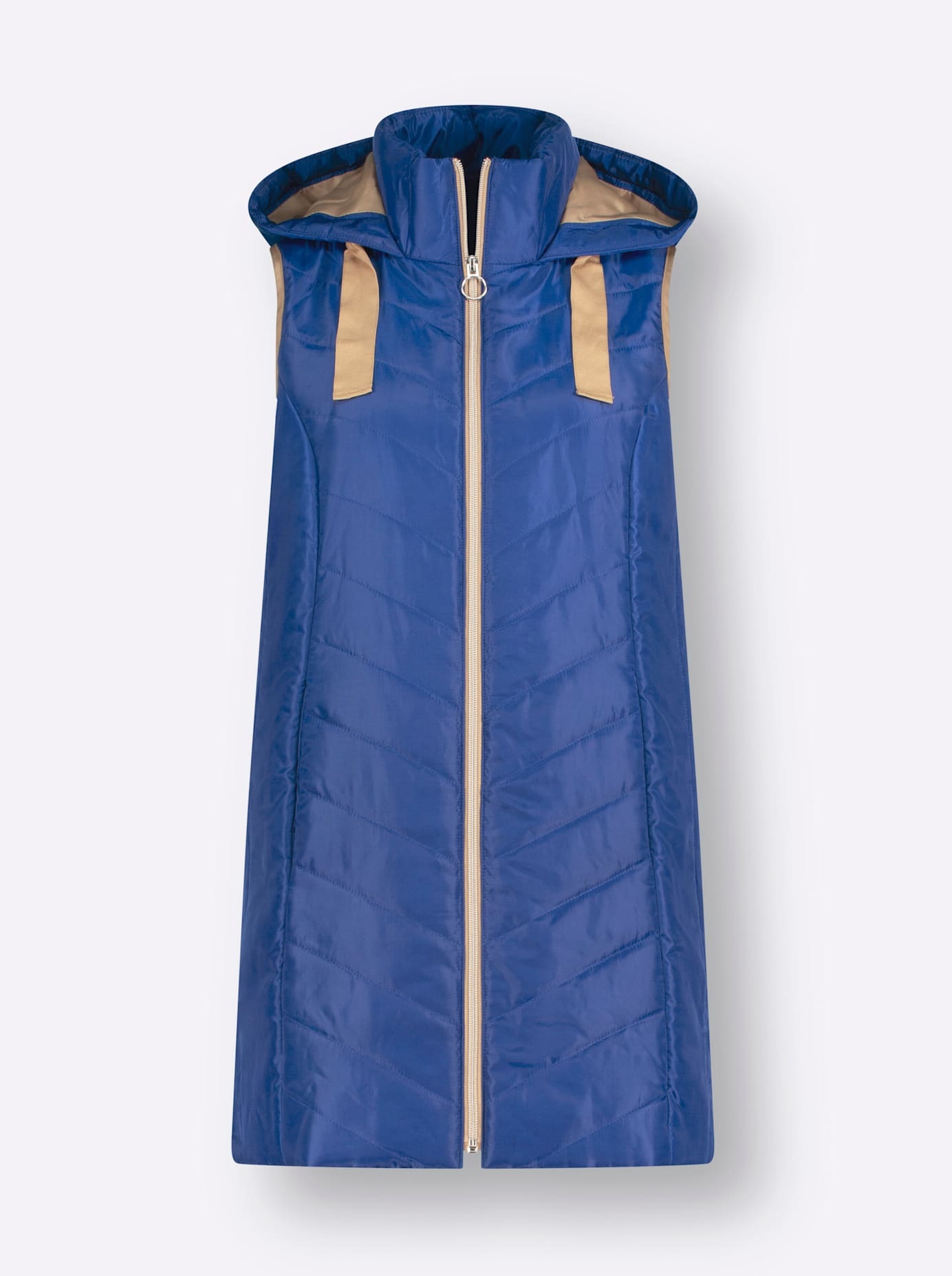 Classic Basics Women's Long Quilted Vest Royal Blue 52 3