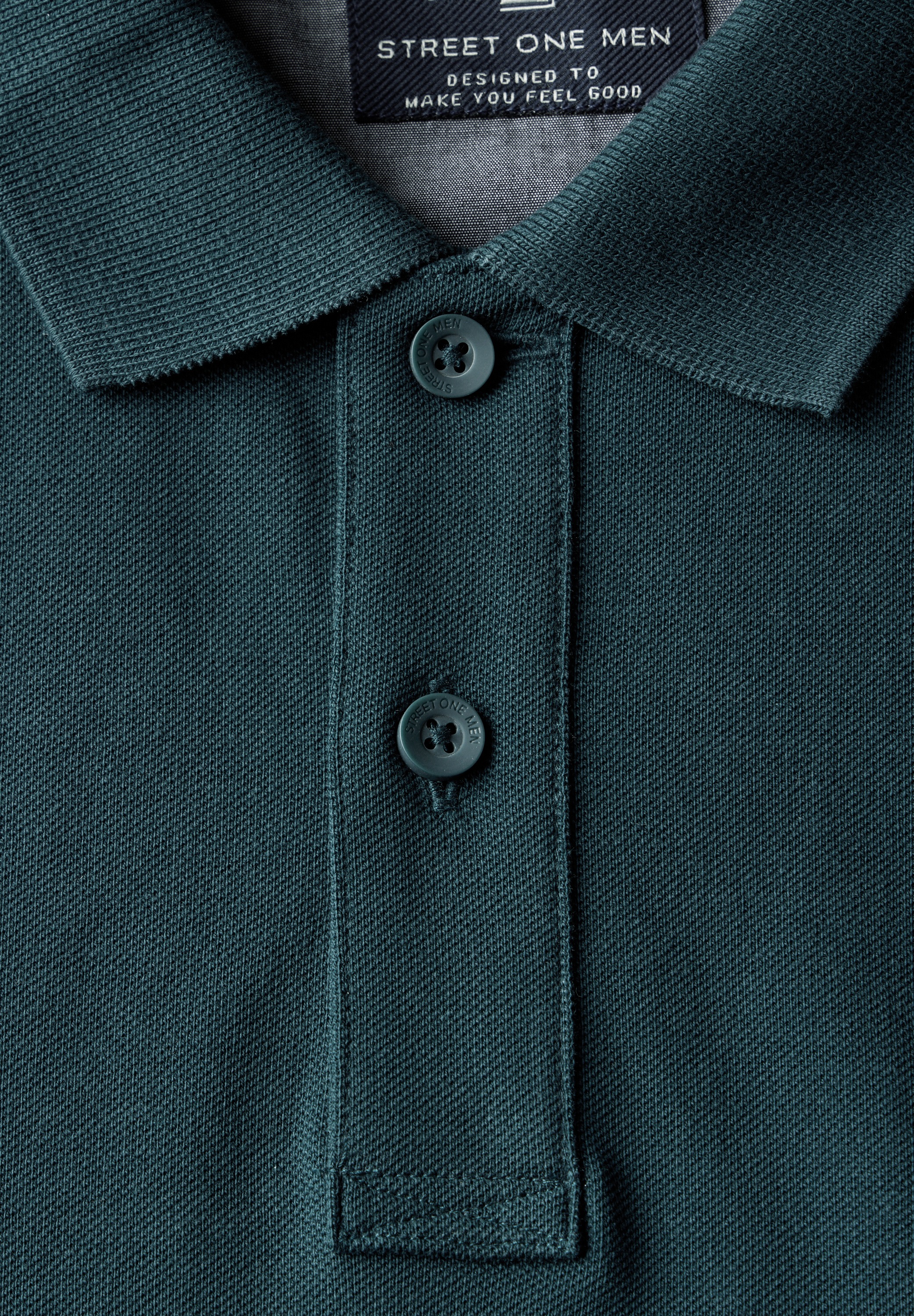 STREET ONE MEN Poloshirt, aus reiner Baumwolle