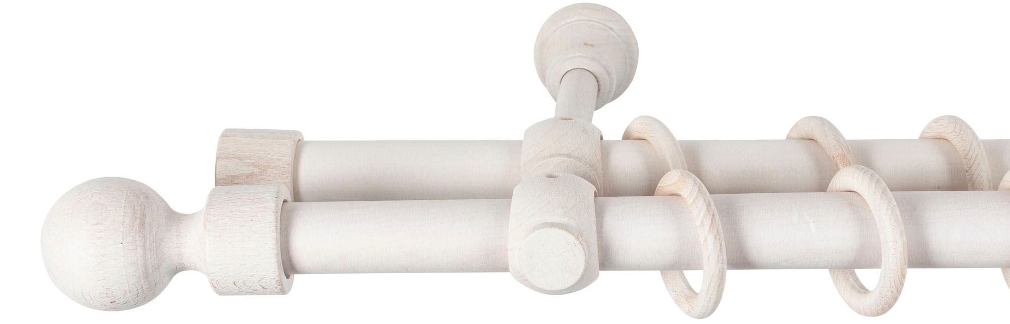 SN DECO GROUP Gardinenstange "Giro" 2 läufig-läufig Fixmaß 28 mm, Holz, ver günstig online kaufen