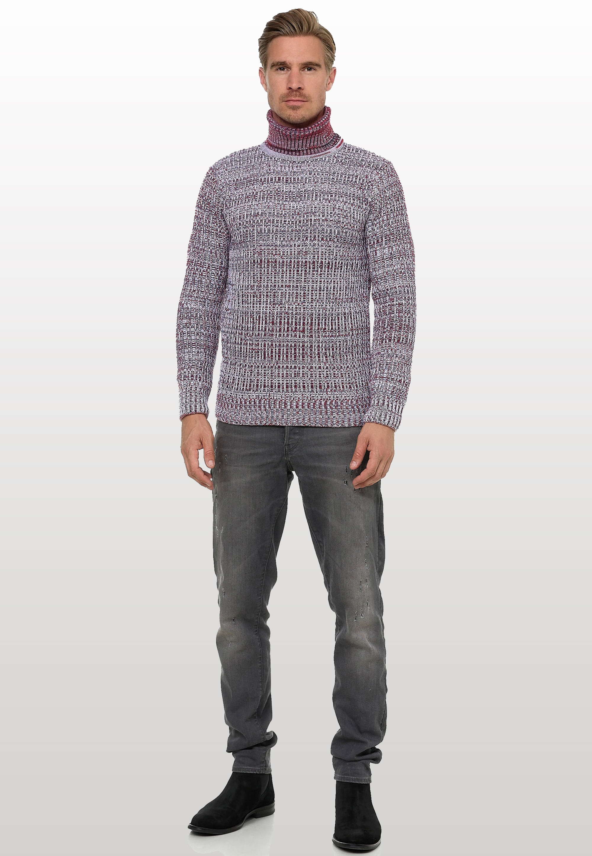 Rusty Neal Rollkragenpullover, im angesagten Strickdesign günstig online kaufen