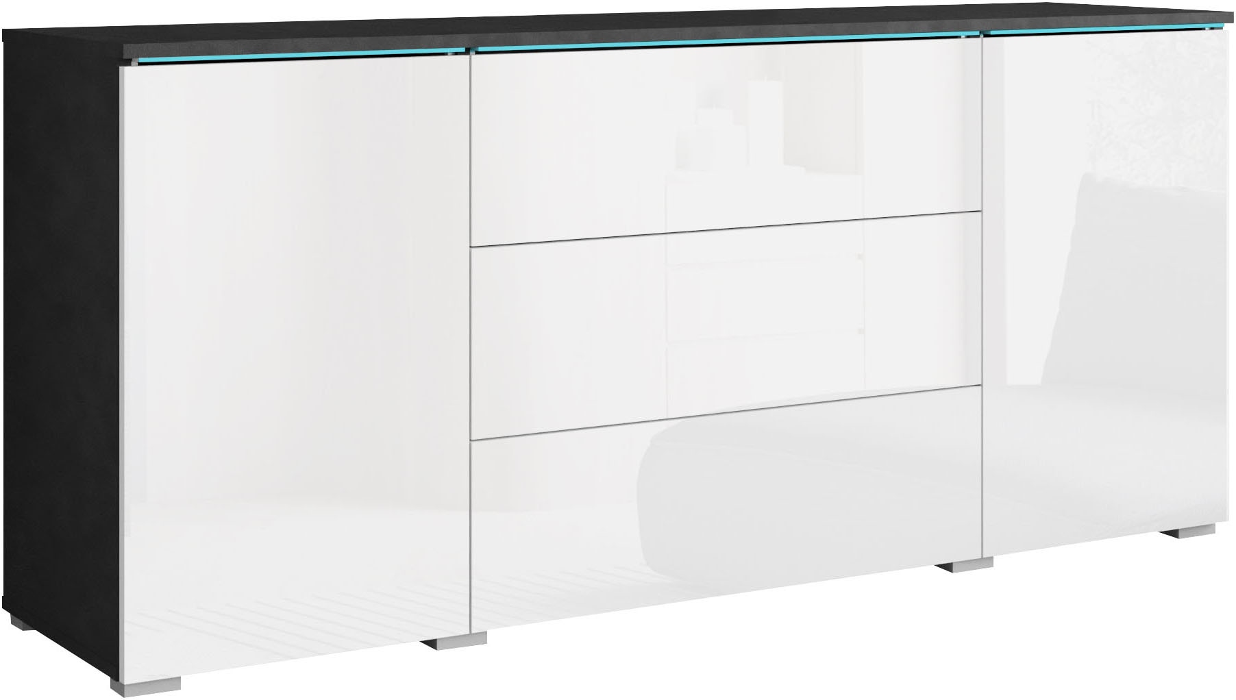 INOSIGN Sideboard "VERA, grifflos", verstellbare Einlegeböden, Wahlweise mi günstig online kaufen