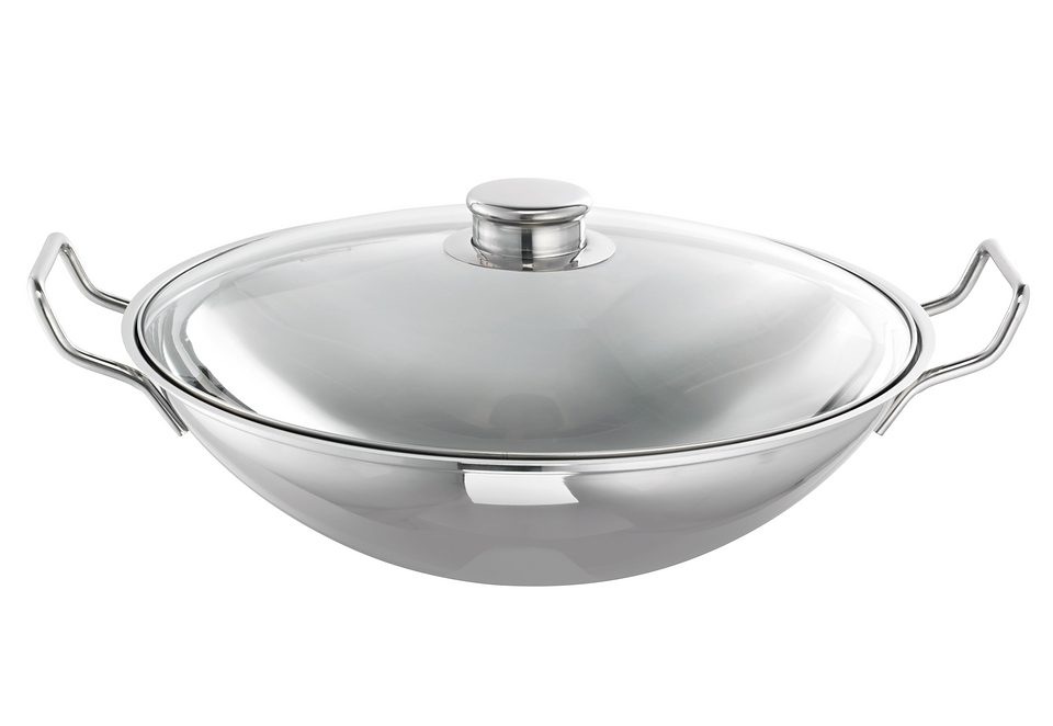 SCHULTE-UFER Wok "Bo-Lang i" Edelstahl 18/10 1 Stk. tlg. mit Glasdeckel und günstig online kaufen
