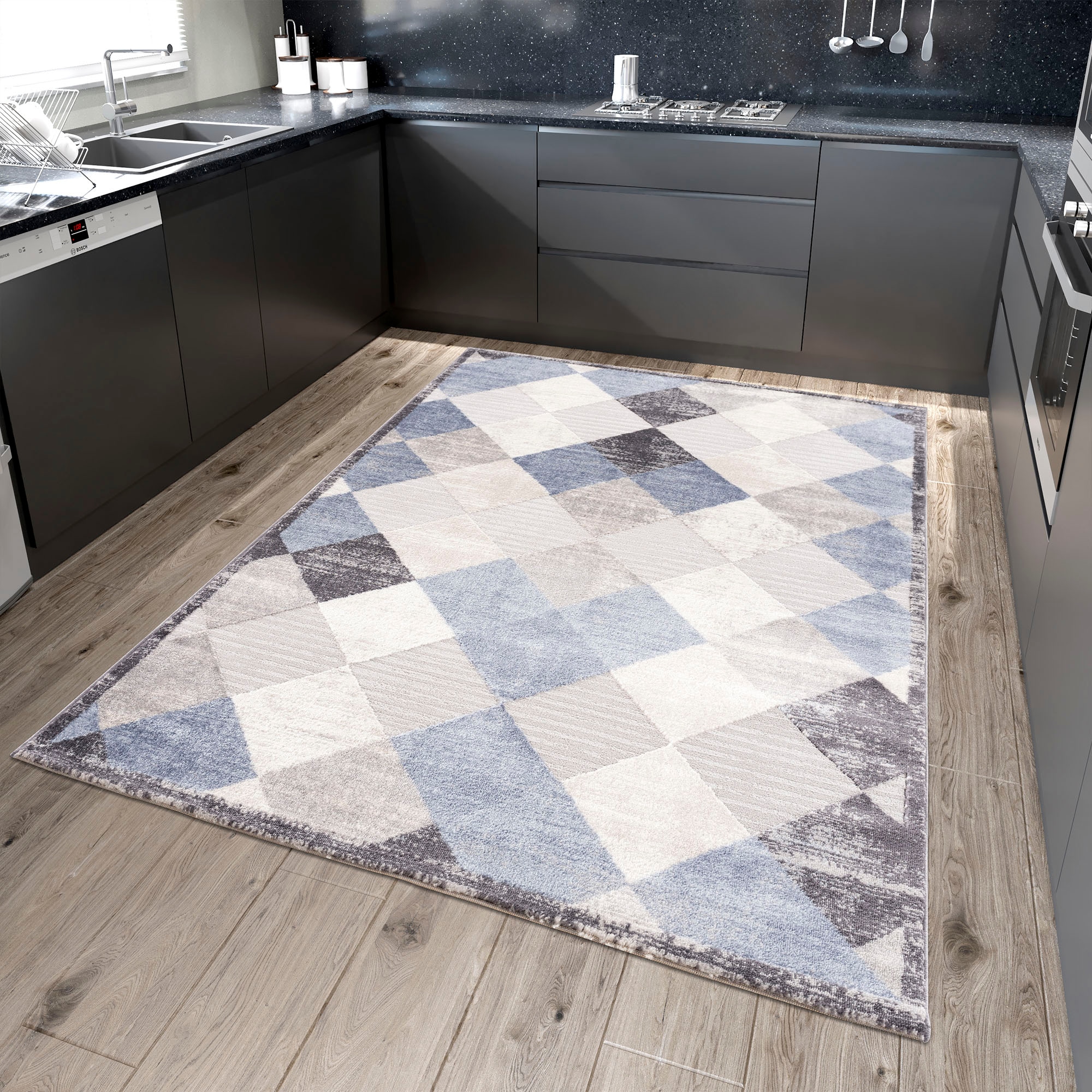 Sanat Teppich »Evra 7009«, rechteckig, 22 mm Höhe, Wohnzimmer, Kurzflor, modern