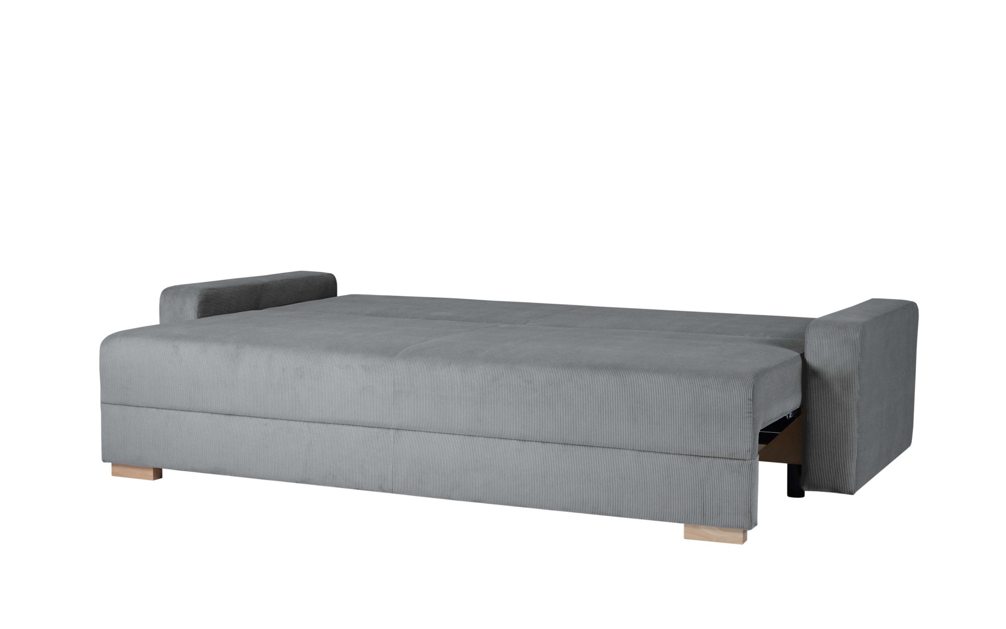 INOSIGN 3-Sitzer »SHERIDIAN Schlafsofa mit Bettkasten, in Feincord & Velvet«, mit Wellenunterfederung, moderne Bezüge, B/H/T 225/94/80