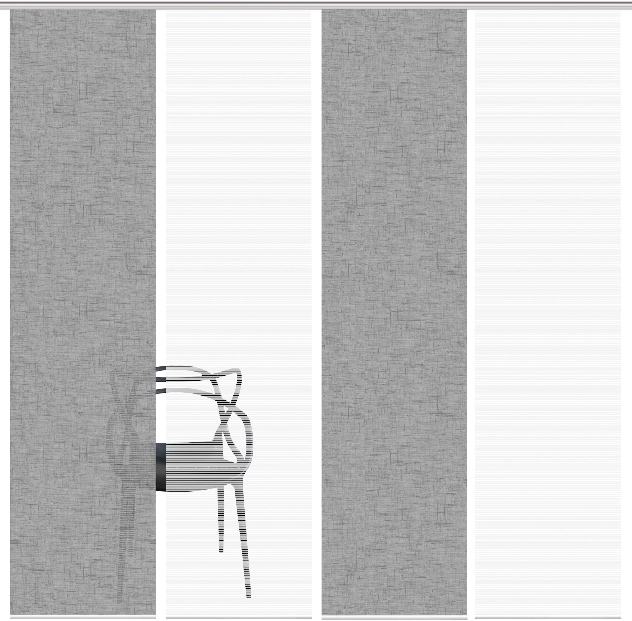 Vision S Schiebegardine »PIVE 4er SET« Paneelwagen 4 Stk. tlg. Schiebevorhang Digidruck 4er Set PIVE