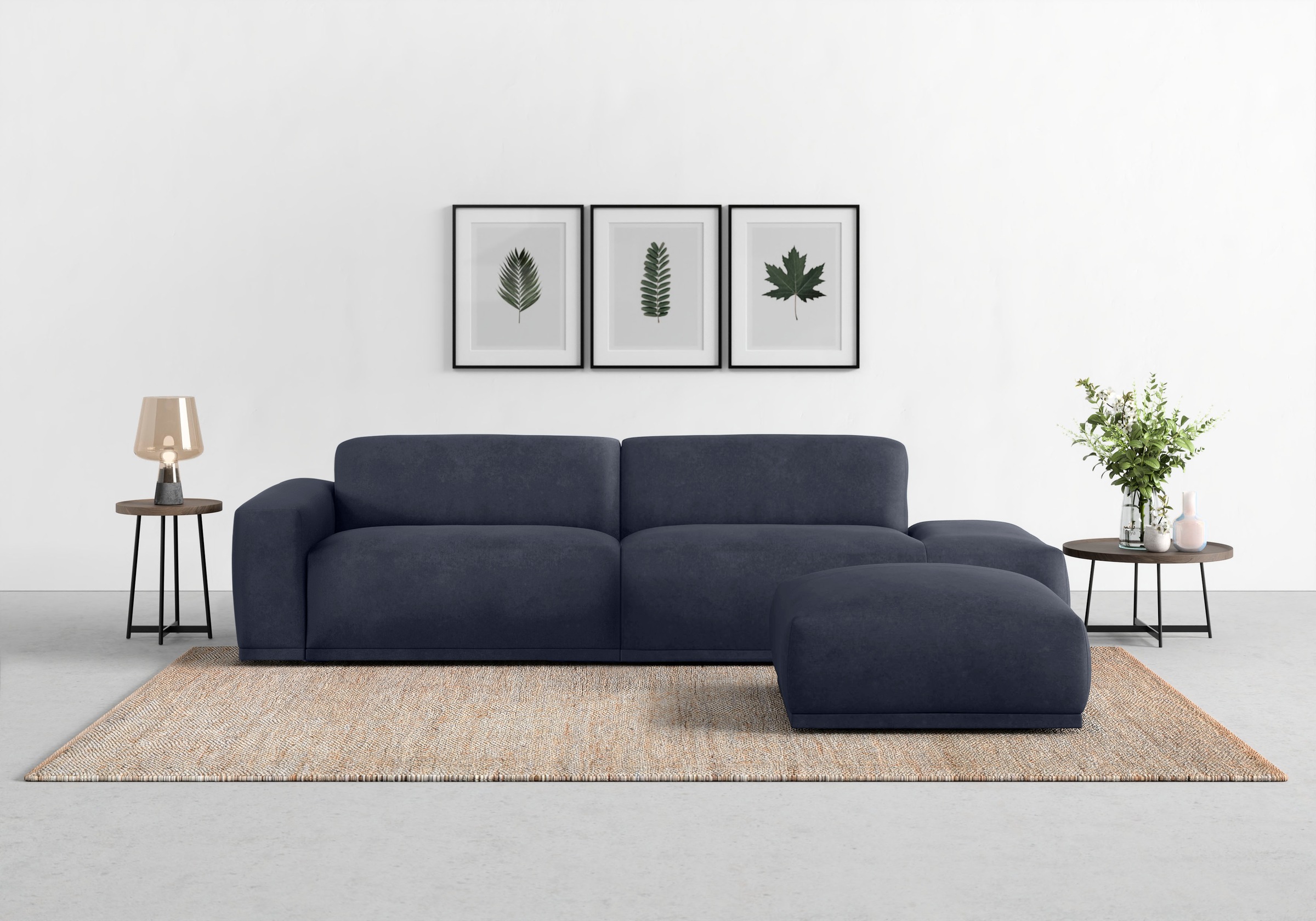 TRENDMANUFAKTUR Big-Sofa »Braga, mit hochwertigem Kaltschaum, Megasofa, in Cord erhältlich«, modernes Big-Sofa, Couch mit hohem Sitzkomfort, 277/72/107 cm (B/H/T)