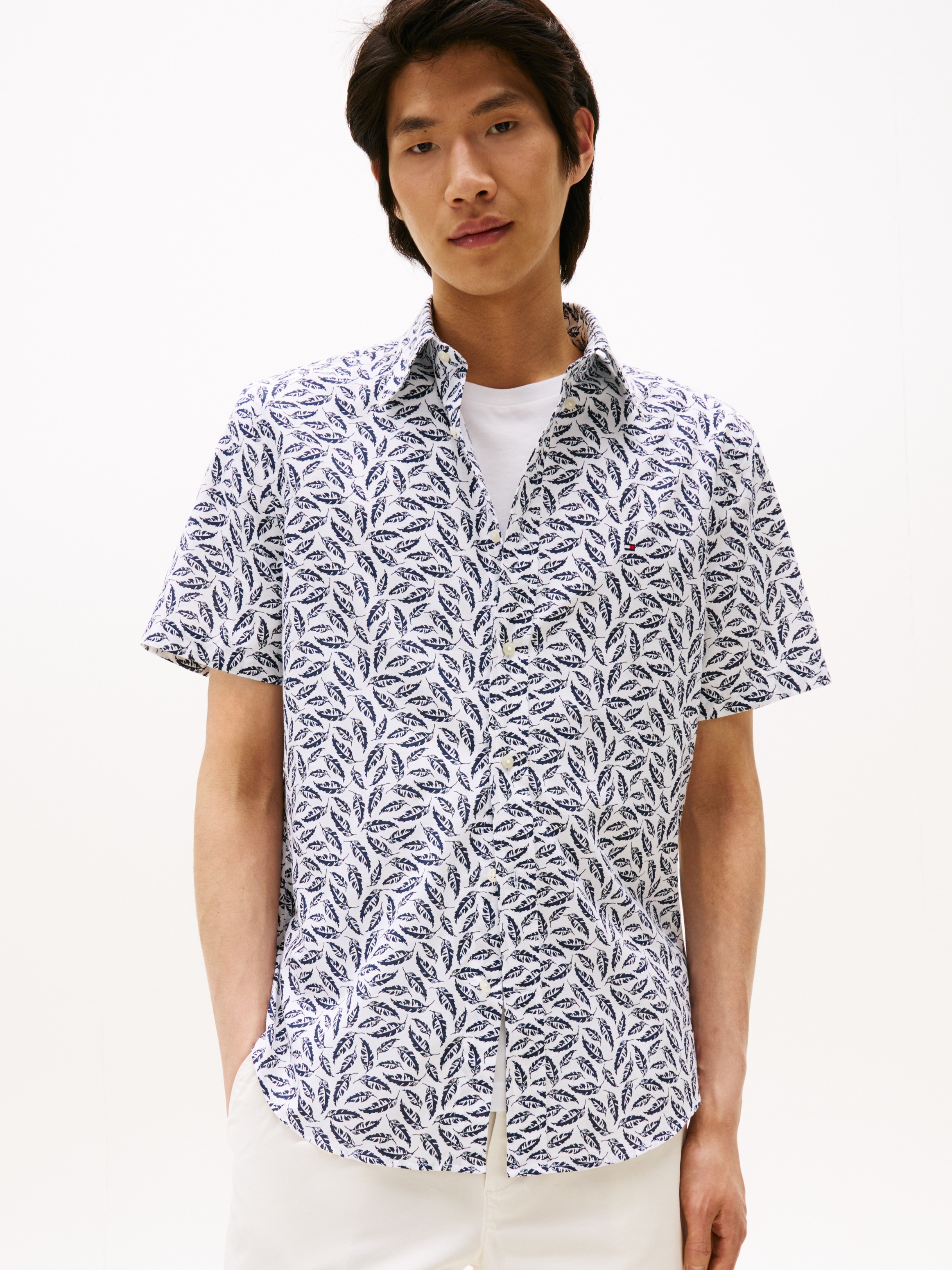 Tommy Hilfiger Kurzarmhemd "LINEN BLEND PRINT S/S Regular Fit SHIRT" modisc günstig online kaufen